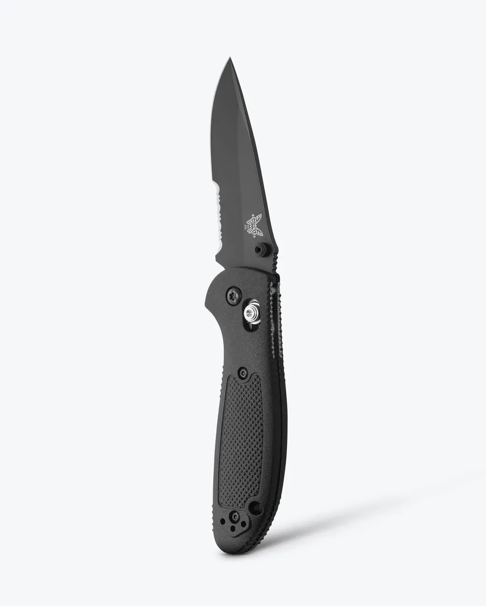benchmade-mini-griptilian-556sbk-s30v-black-grivory-drop-point image 1