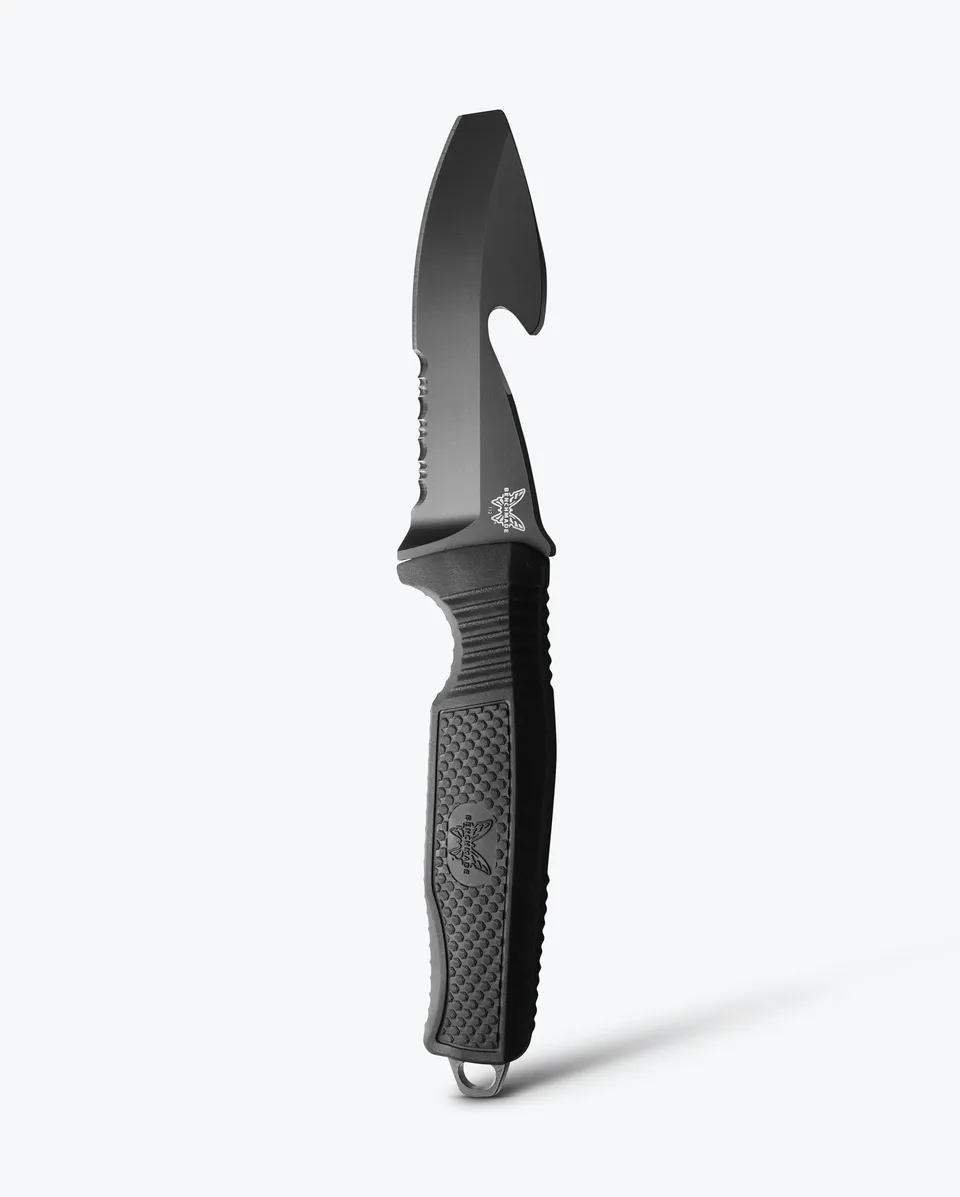 benchmade-h2o-112sbk-blk-fixed-dive-knife-tauchmesser-black-santoprene image 1