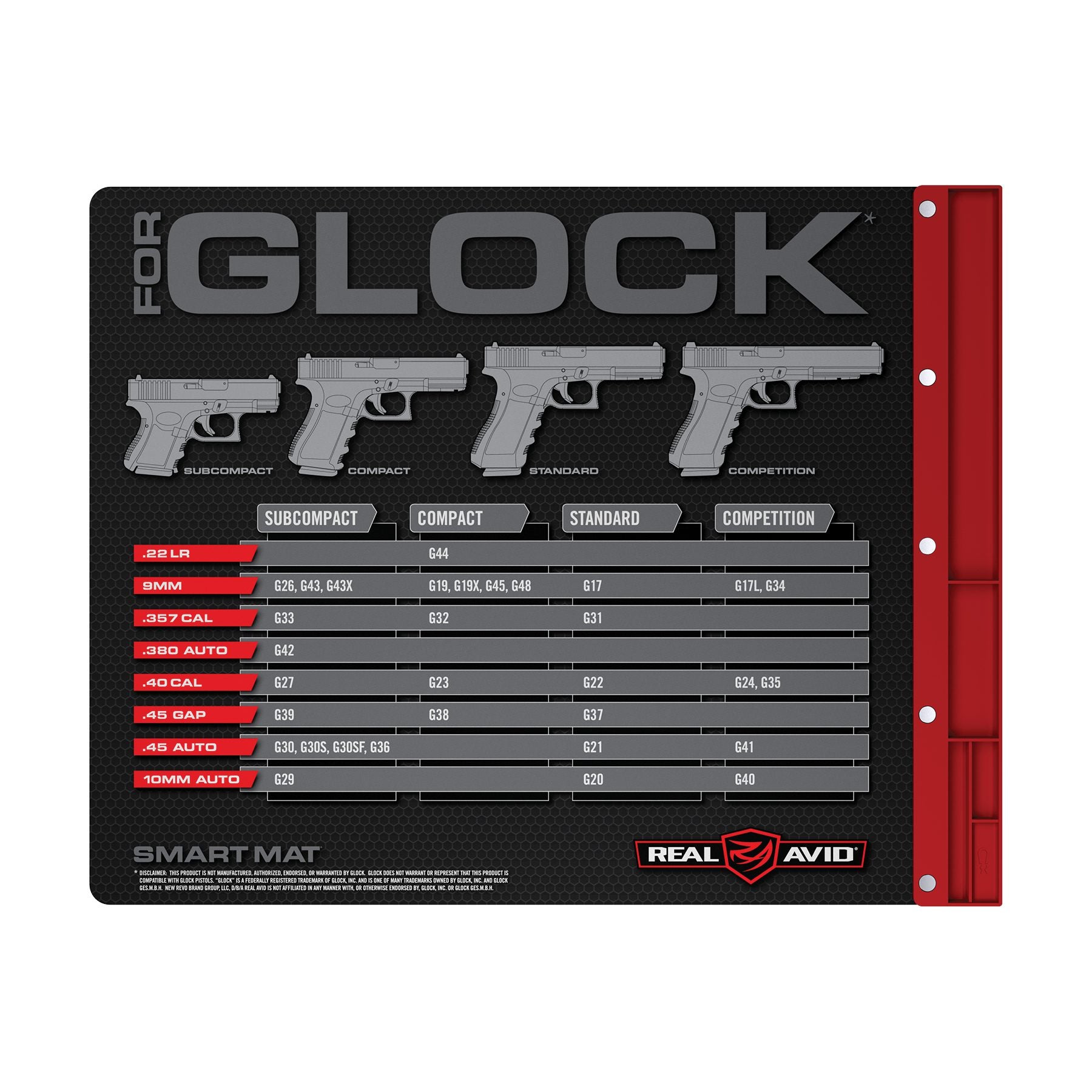 real-avid-smart-mat-f-r-glock-pistolen-reinigungsmatte-19-x-16-zoll image 1