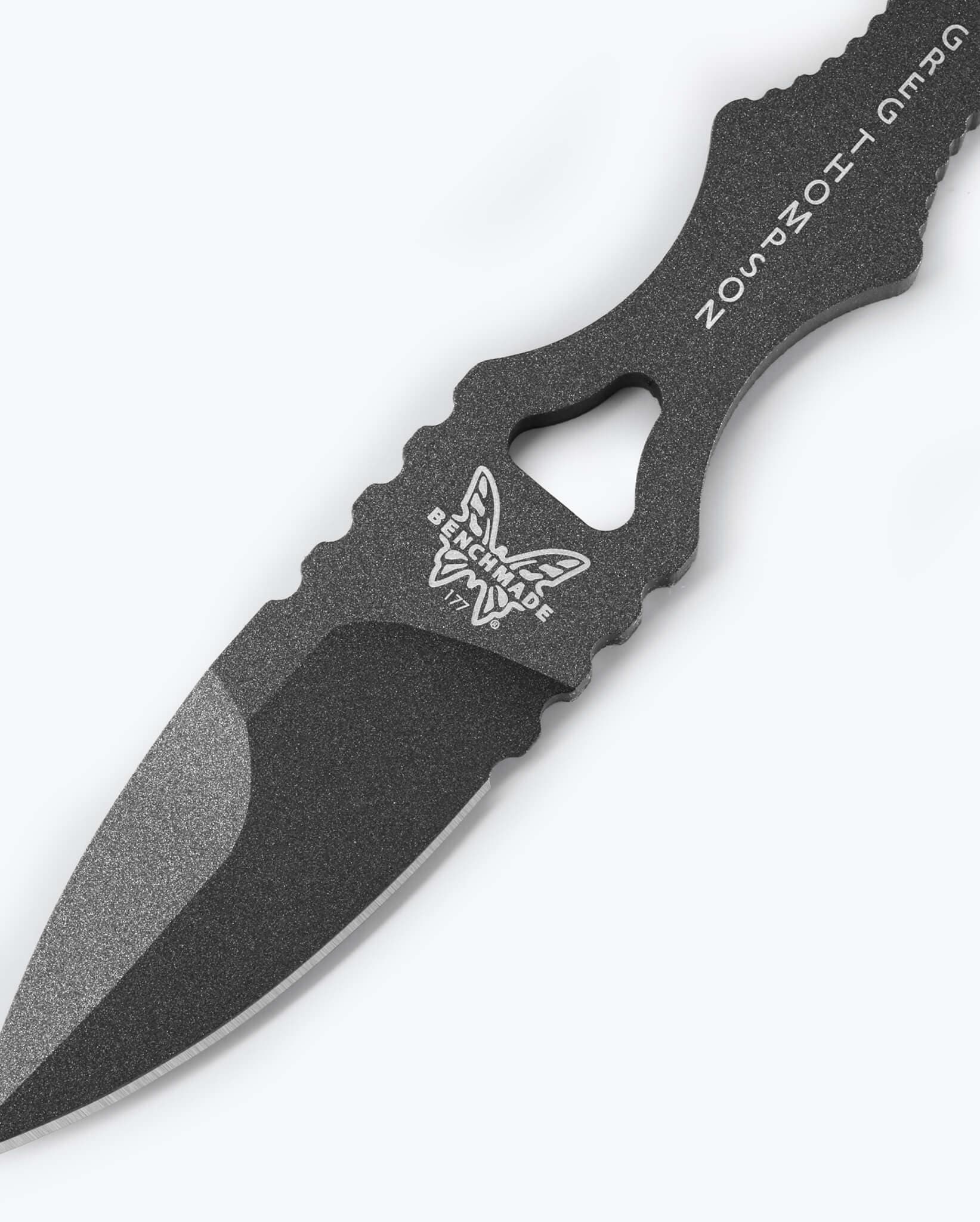 benchmade-mini-socp-177gy-dagger-tungsten-gray-spear-point-fixed-blade image 5
