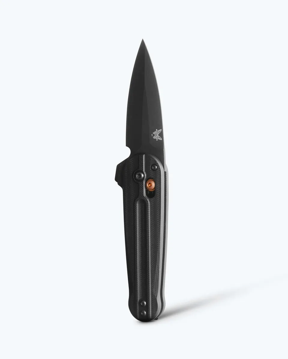 benchmade-lowden-491bk-02-black-g10-spear-point-flipper image 1