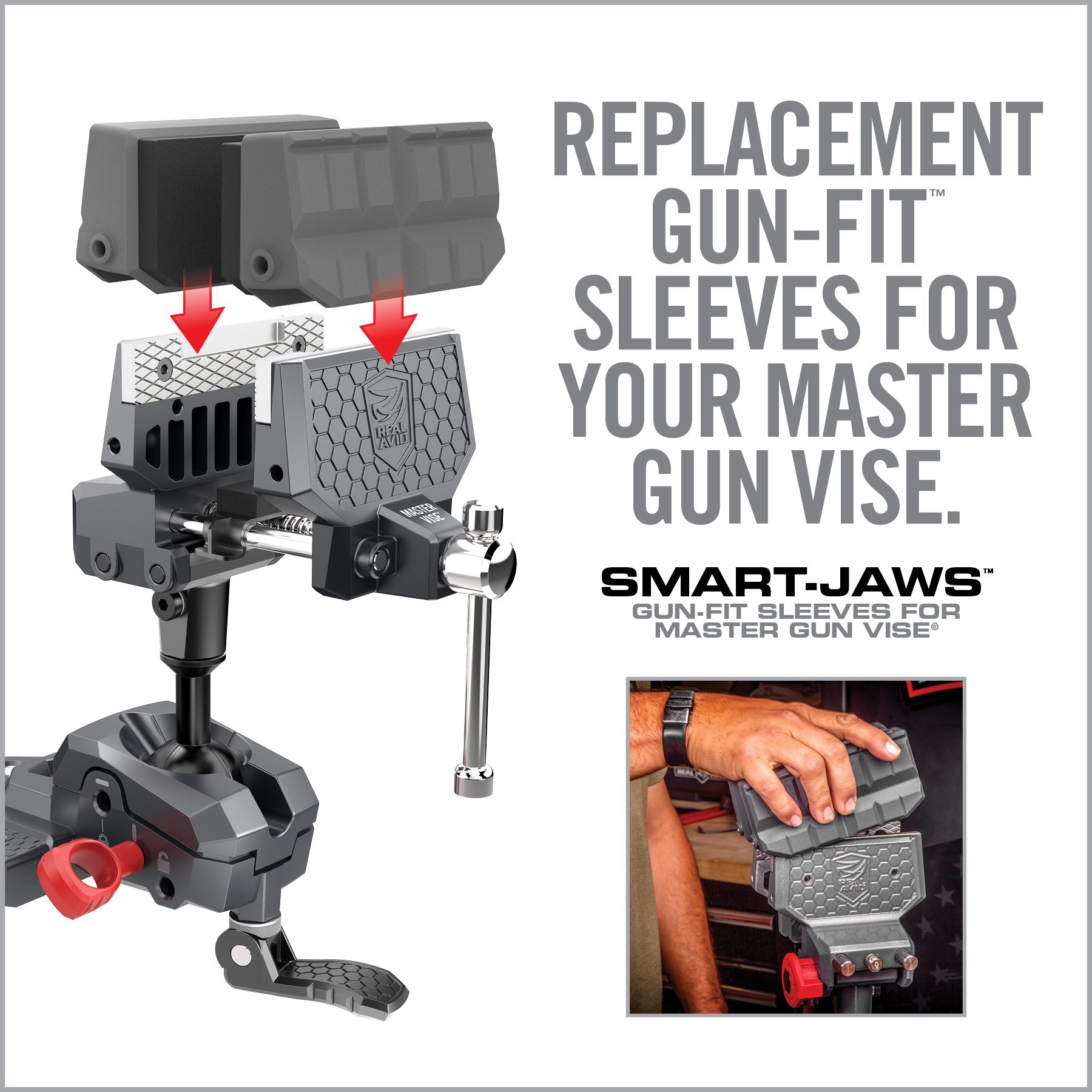 real-avid-smart-jaws-gun-fit-f-r-master-gun-vise-austauschbacken-umkehrbares-des image 3