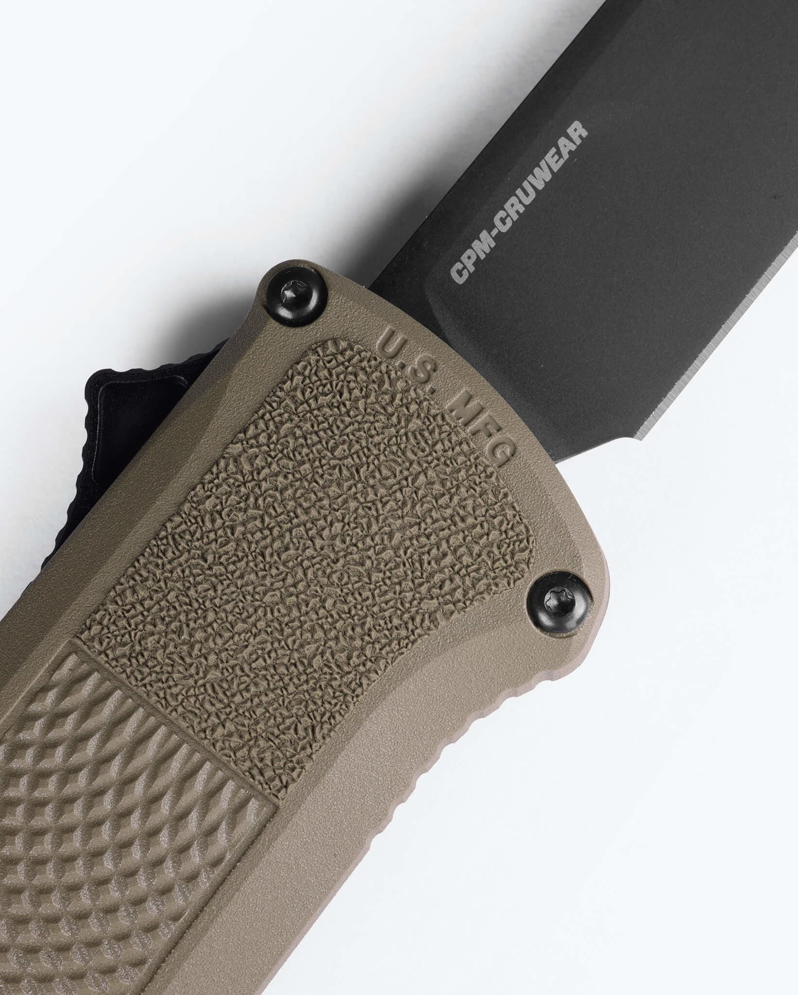 benchmade-shootout-5371bk-01-otf-automatikmesser-ranger-green-grivory-drop-point image 5