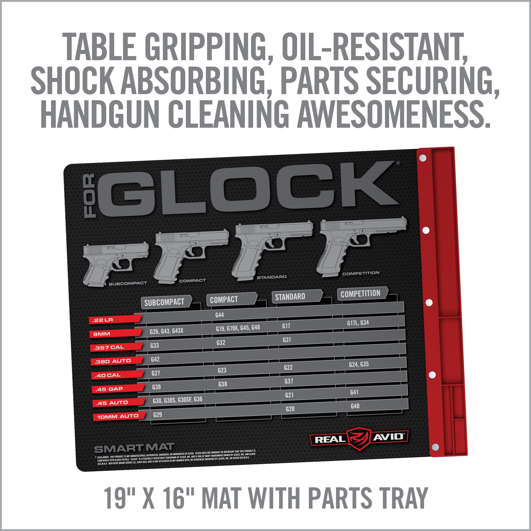 real-avid-smart-mat-f-r-glock-pistolen-reinigungsmatte-19-x-16-zoll image 3