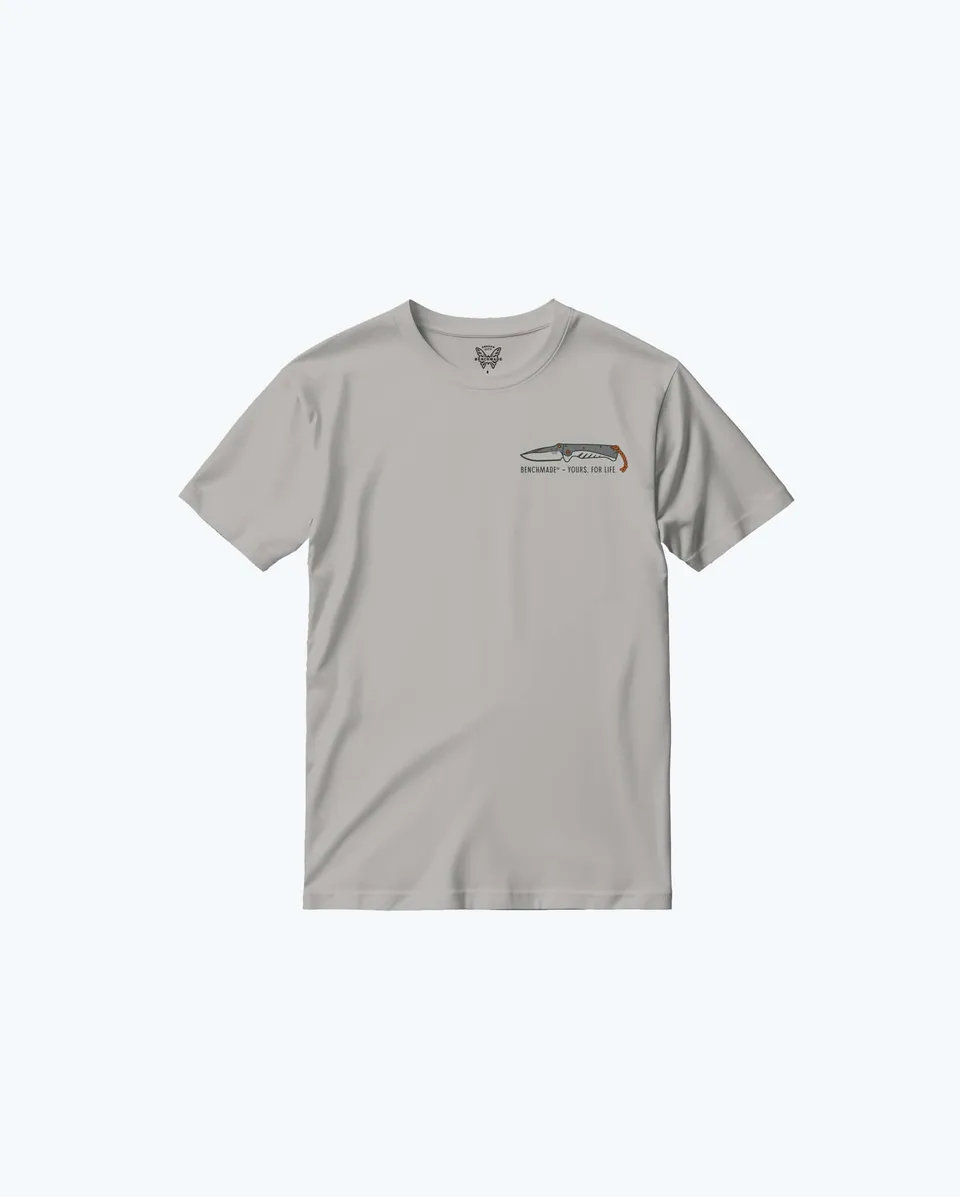 benchmade-yours-for-life-ss-tee-gray-baumwoll-t-shirt image 1