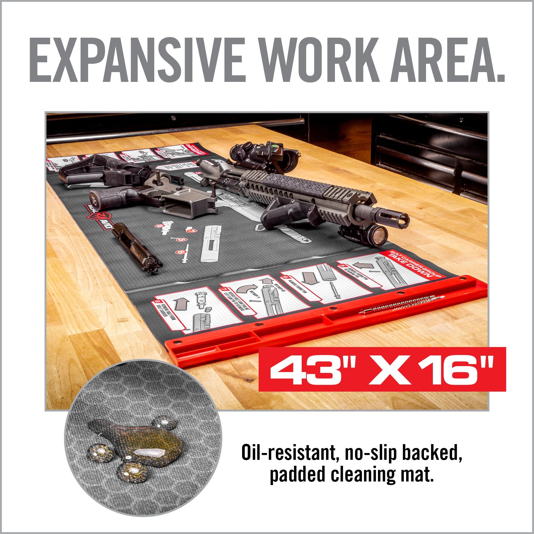 real-avid-smart-mat-ar15-waffen-reinigungsmatte-mit-teileablage image 7