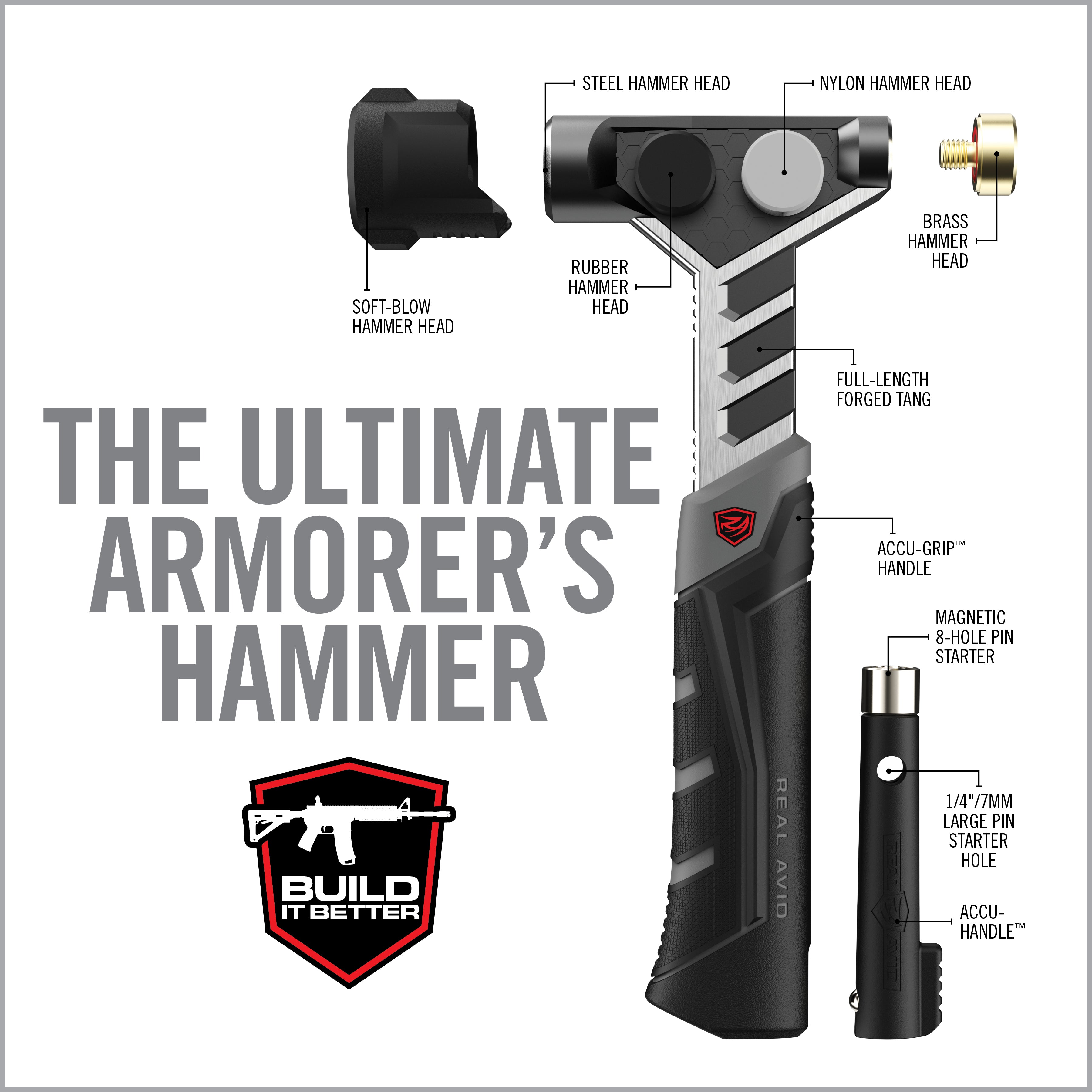 real-avid-accu-punch-master-set-armorer-s-master-hammer image 8