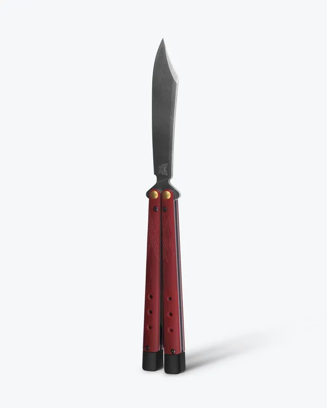 benchmade-necron-99bk-1-butterfly-messer-ruby-red-g10-scimitar image 1