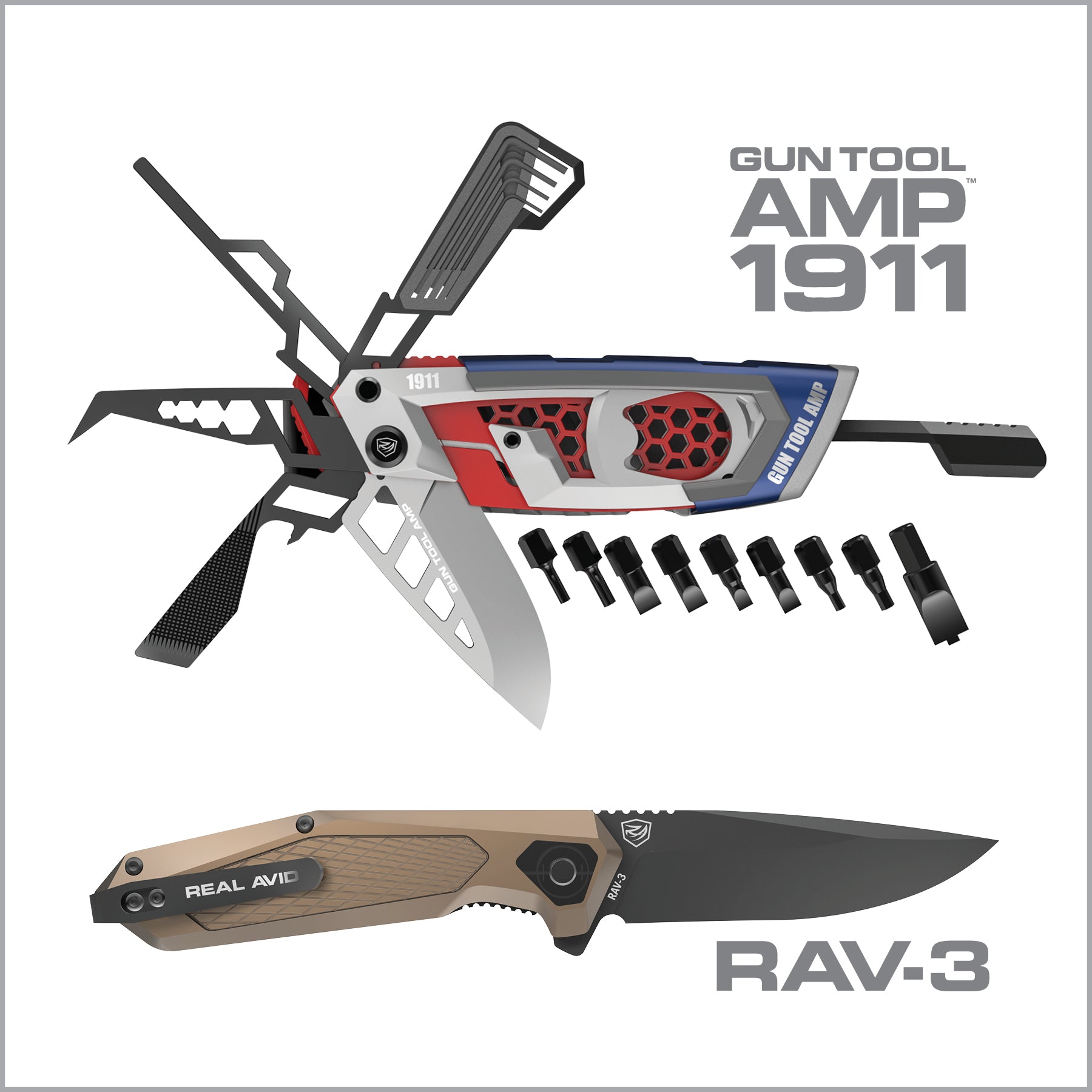 real-avid-gun-tool-amp-1911-rav-3-edc-messer-combo image 2
