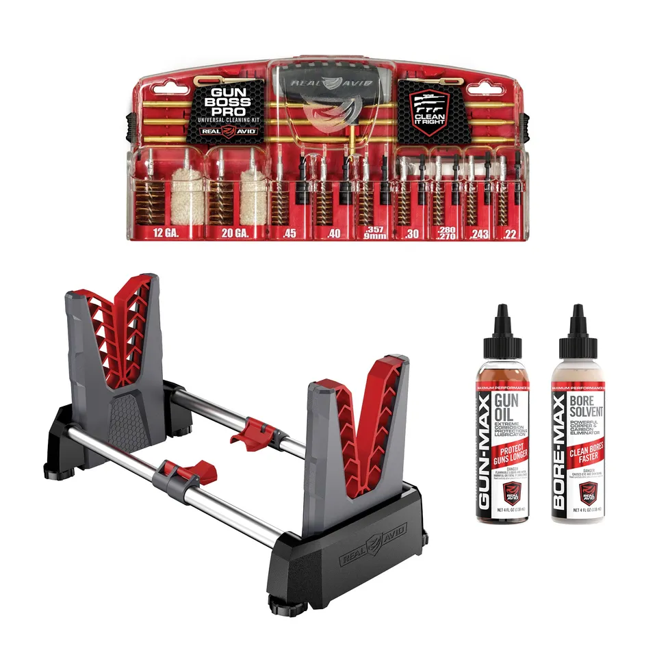 real-avid-gun-boss-pro-universal-waffenreinigungs-set-f-r-22-45-und-12-20-ga image 1