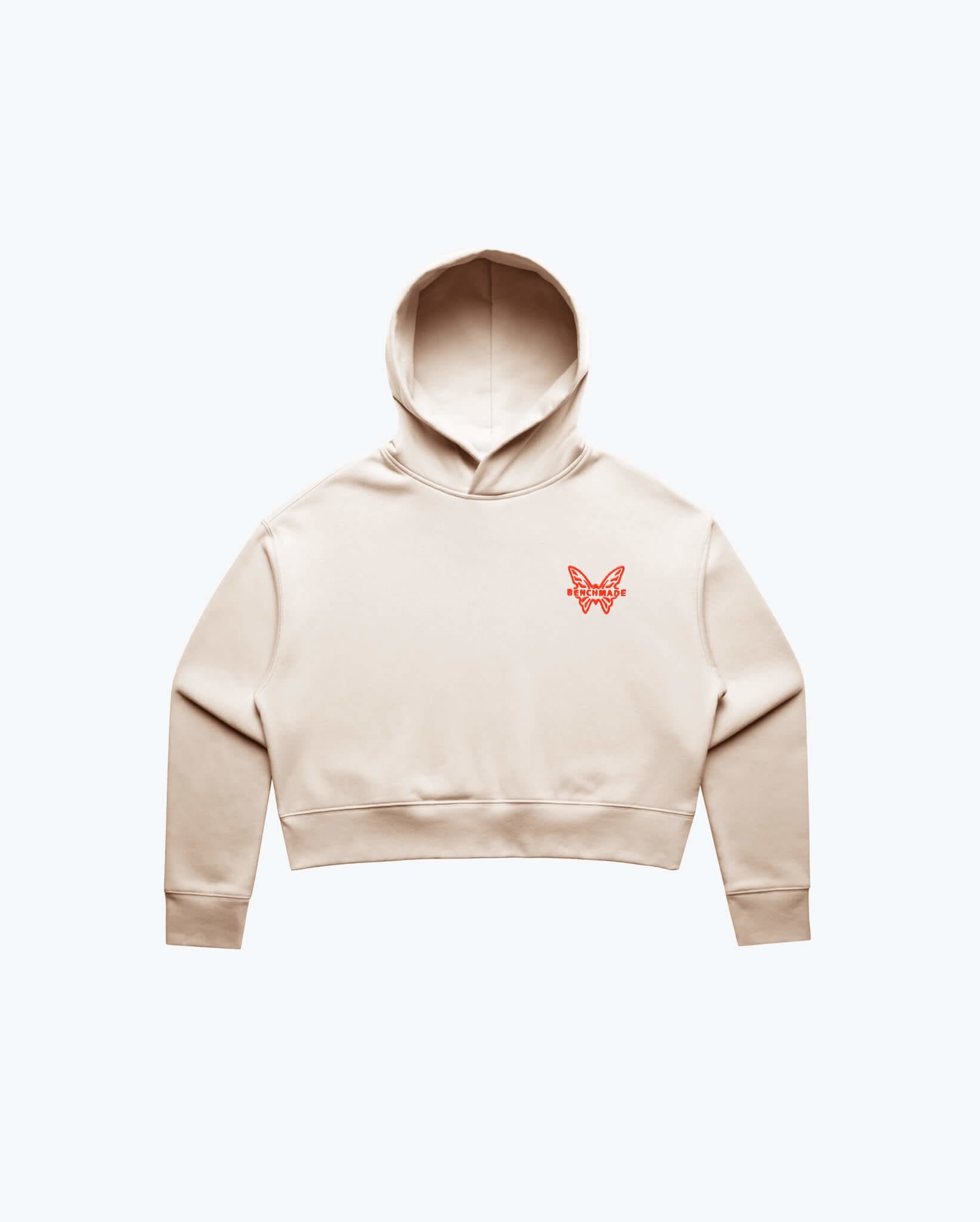 benchmade-logo-pullover-hoodie-damen-creme-hunter-orange-8-5oz image 2