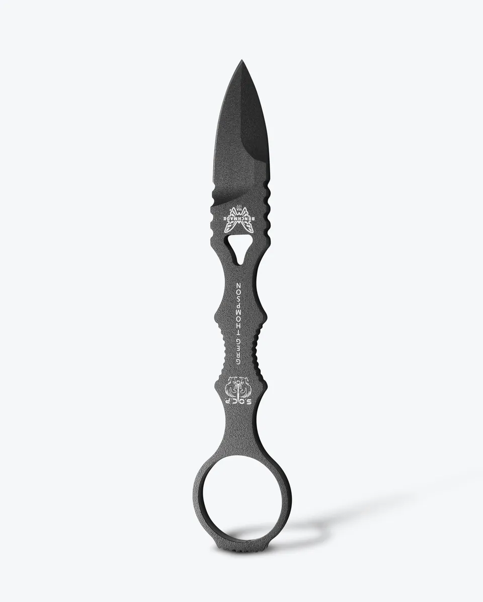 benchmade-177bk-mini-socp-dagger-schwarzes-spear-point-dolchmesser-mit-j-hook-sc image 1