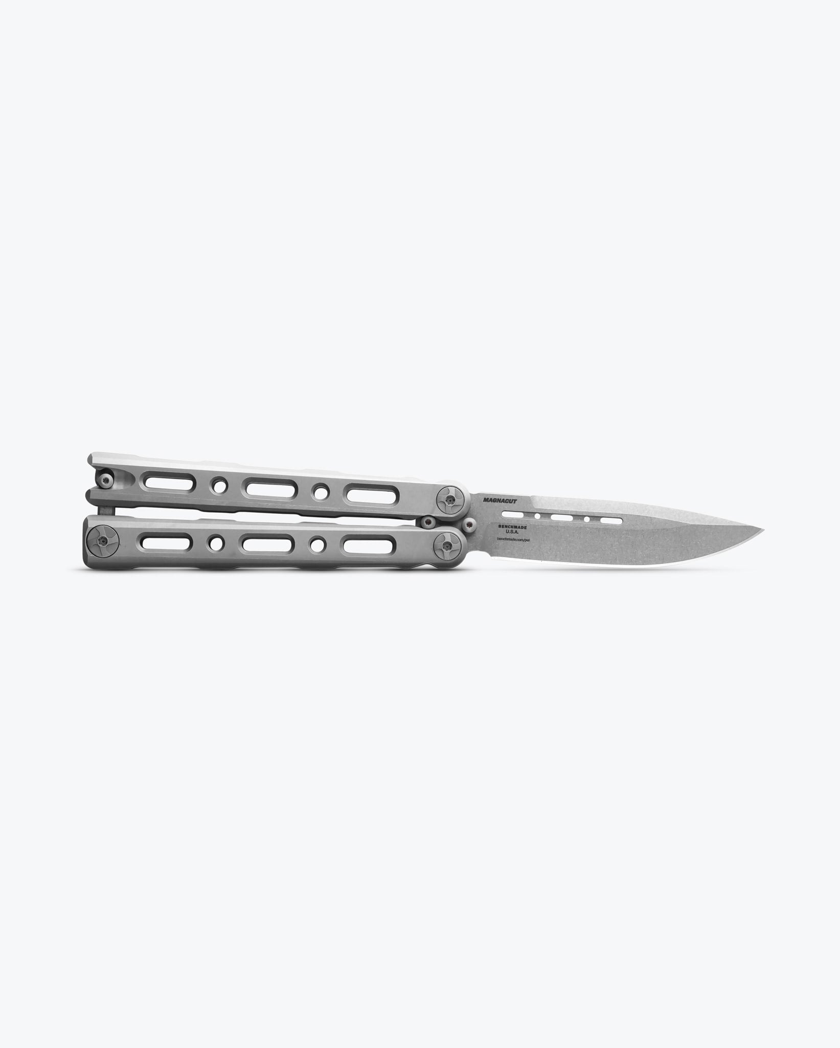 benchmade-laro-82-gray-titanium-drop-point-balisong image 4