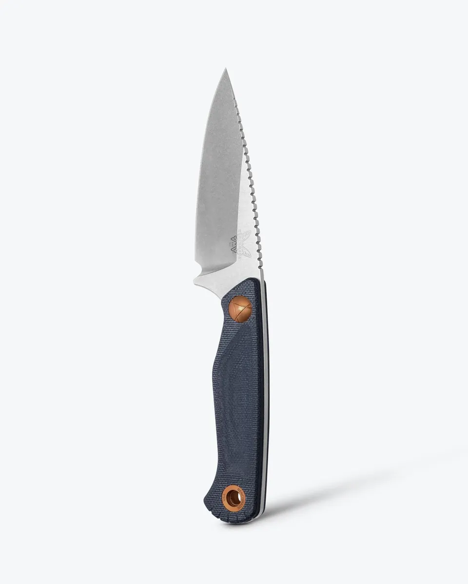 benchmade-dacian-203-04-feststehendes-messer-blue-denim-micarta-spear-point image 1