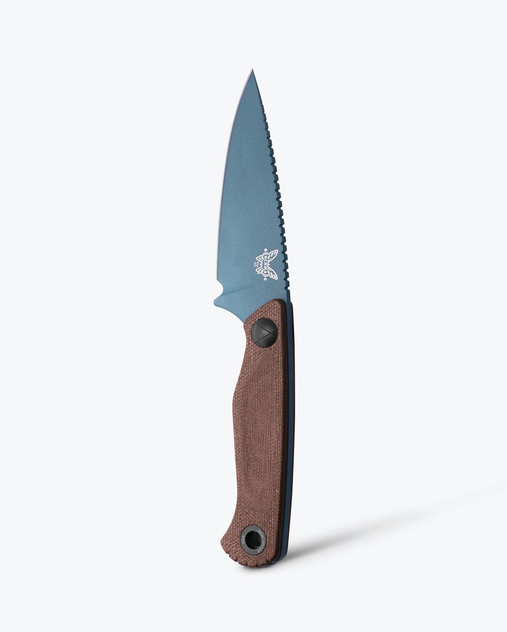 benchmade-dacian-203bt-03-feststehendes-messer-braun-canvas-micarta-spear-point- image 1
