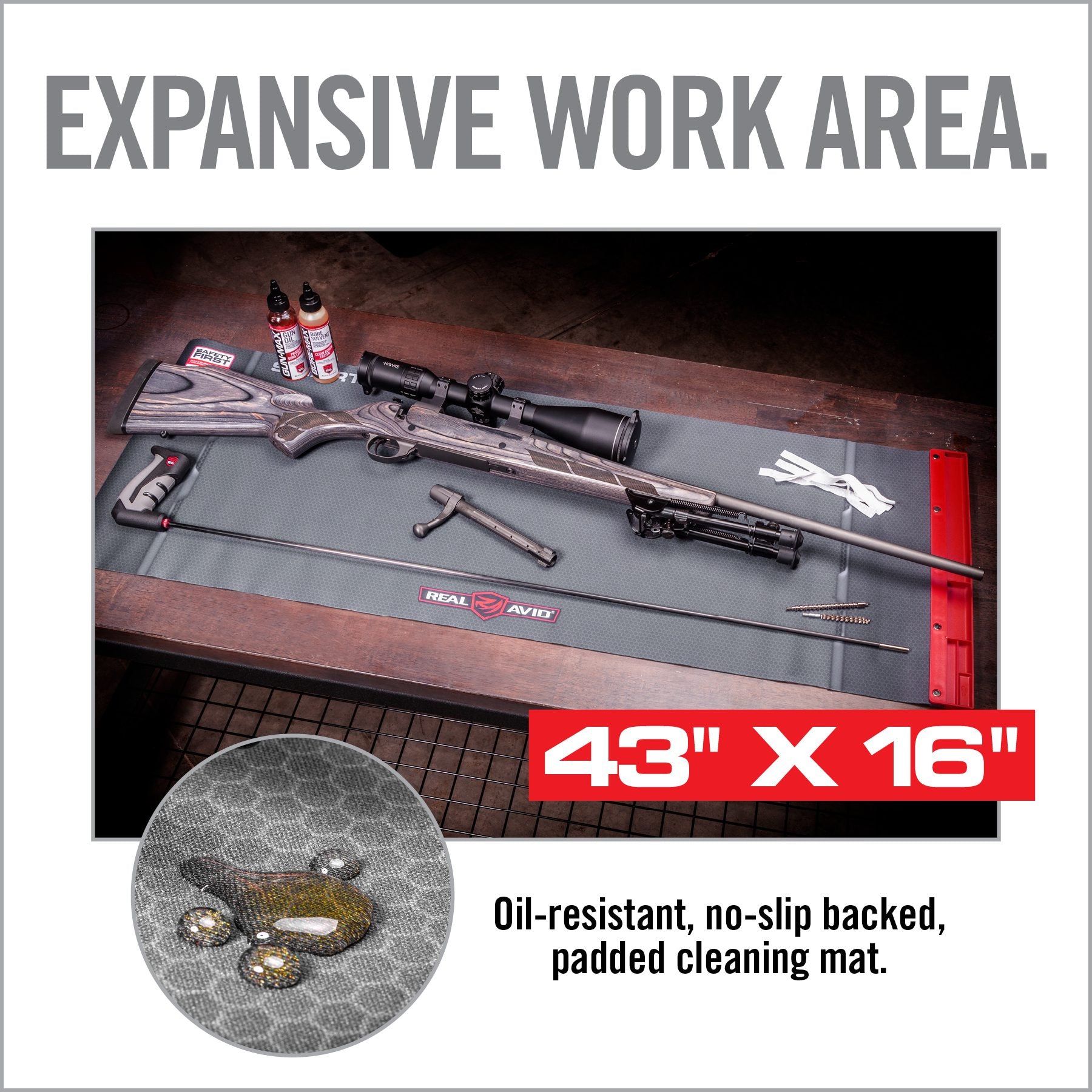 real-avid-smart-mat-universal-waffen-reinigungsmatte-mit-teilewanne image 7