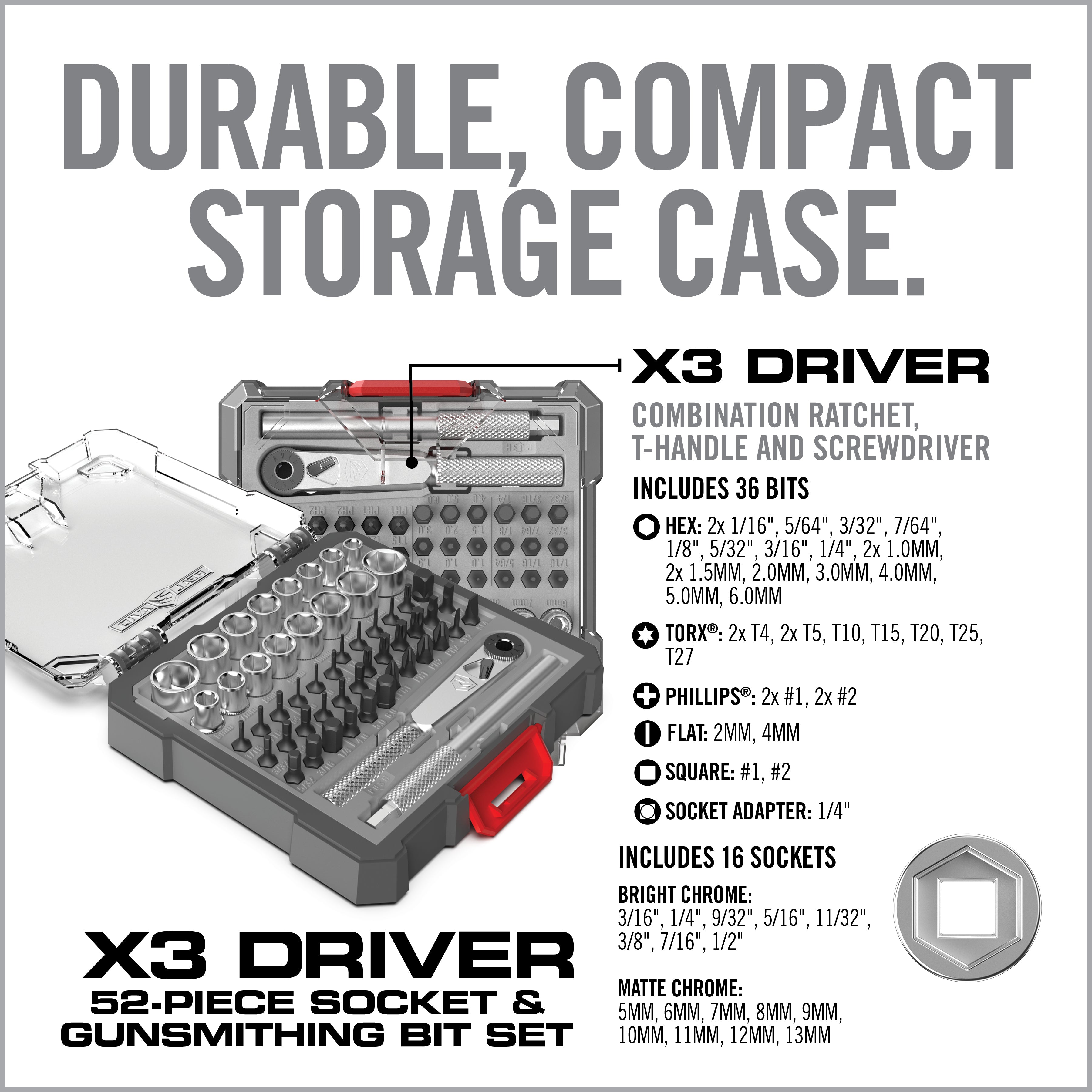 real-avid-x3-driver-52-teiliges-stecknuss-b-chsenmacher-bit-set image 3
