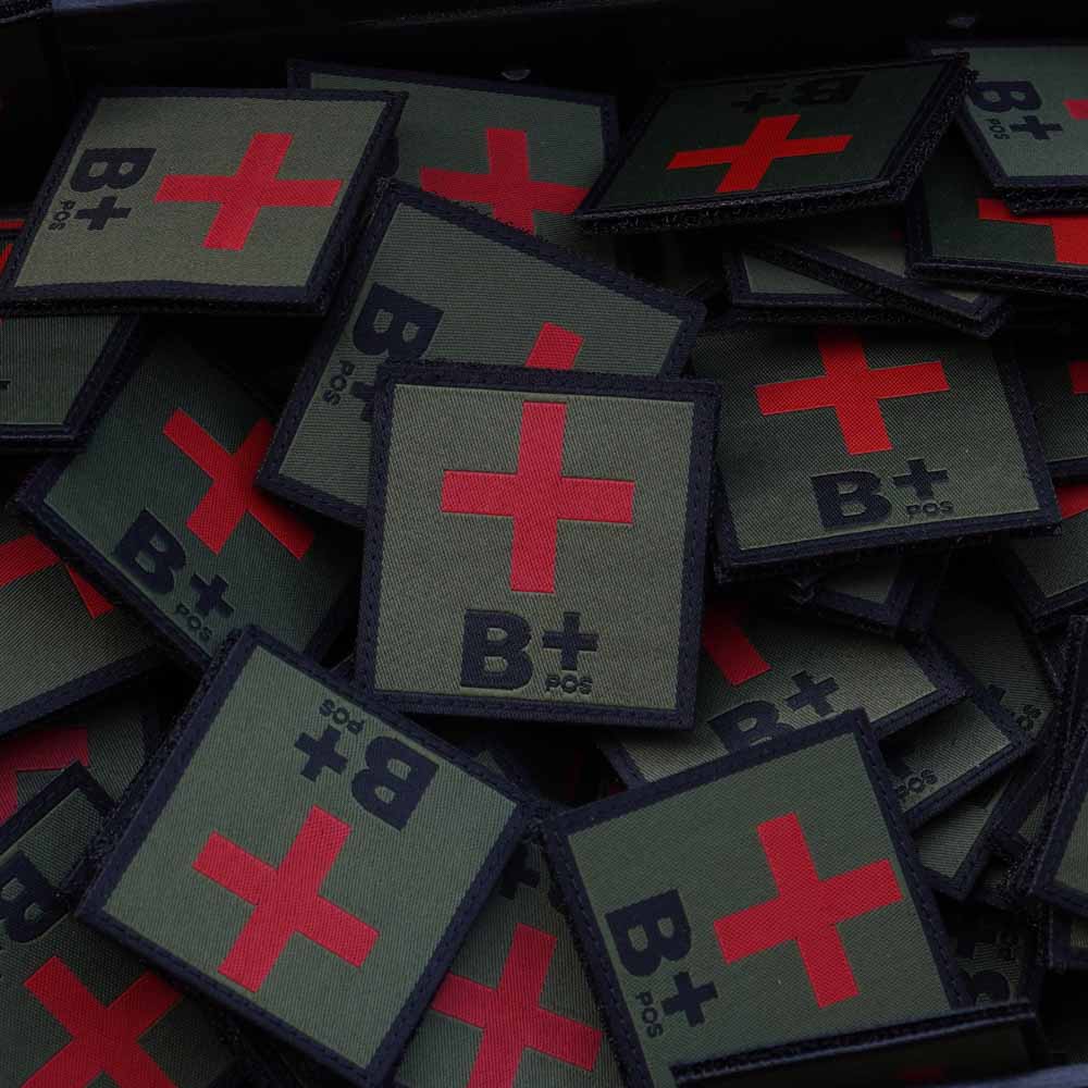 black-trident-blood-type-patch-blutgruppen-patch-5x5cm-gewebt-velcro image 7