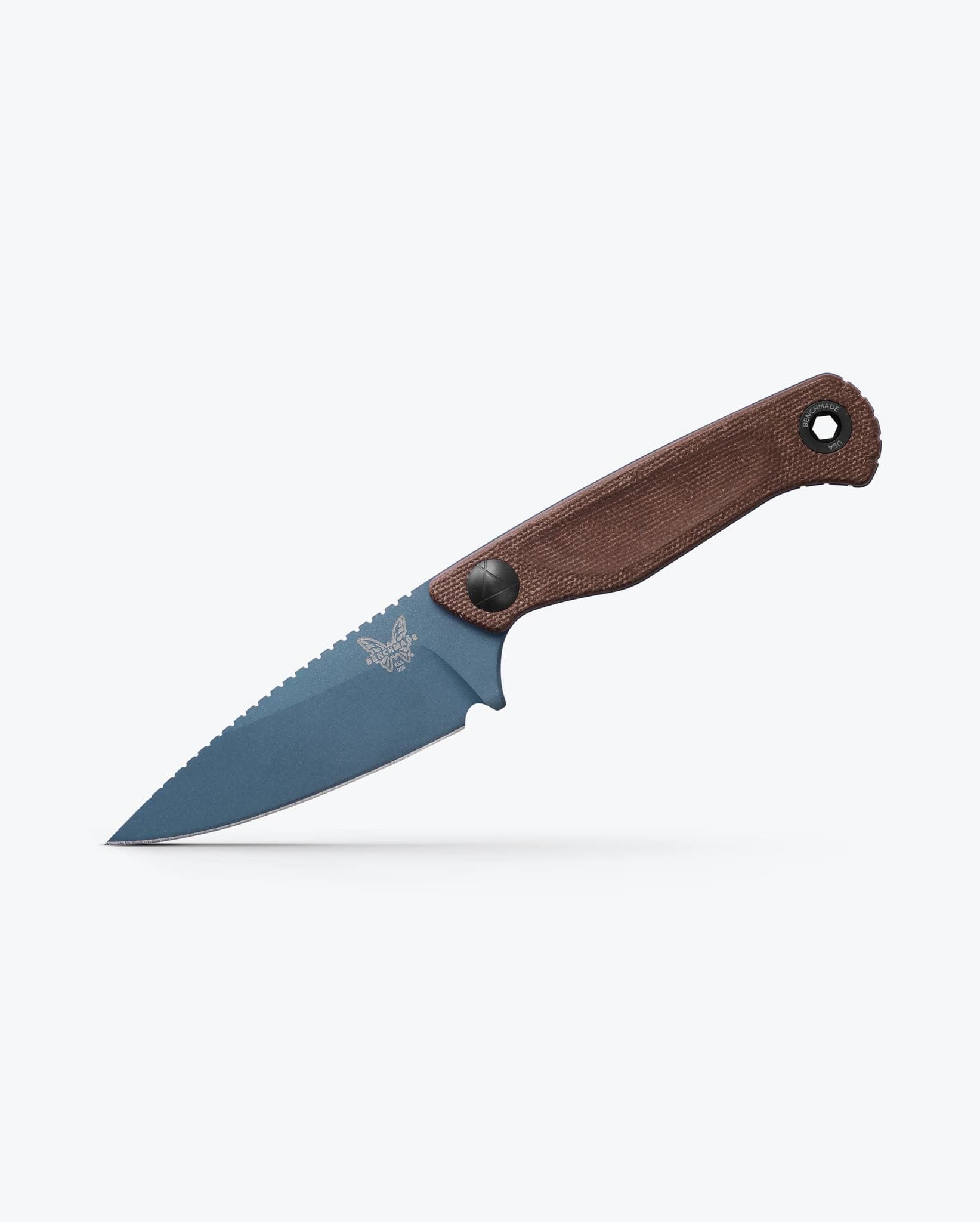 benchmade-dacian-203bt-03-feststehendes-messer-braun-canvas-micarta-spear-point- image 2