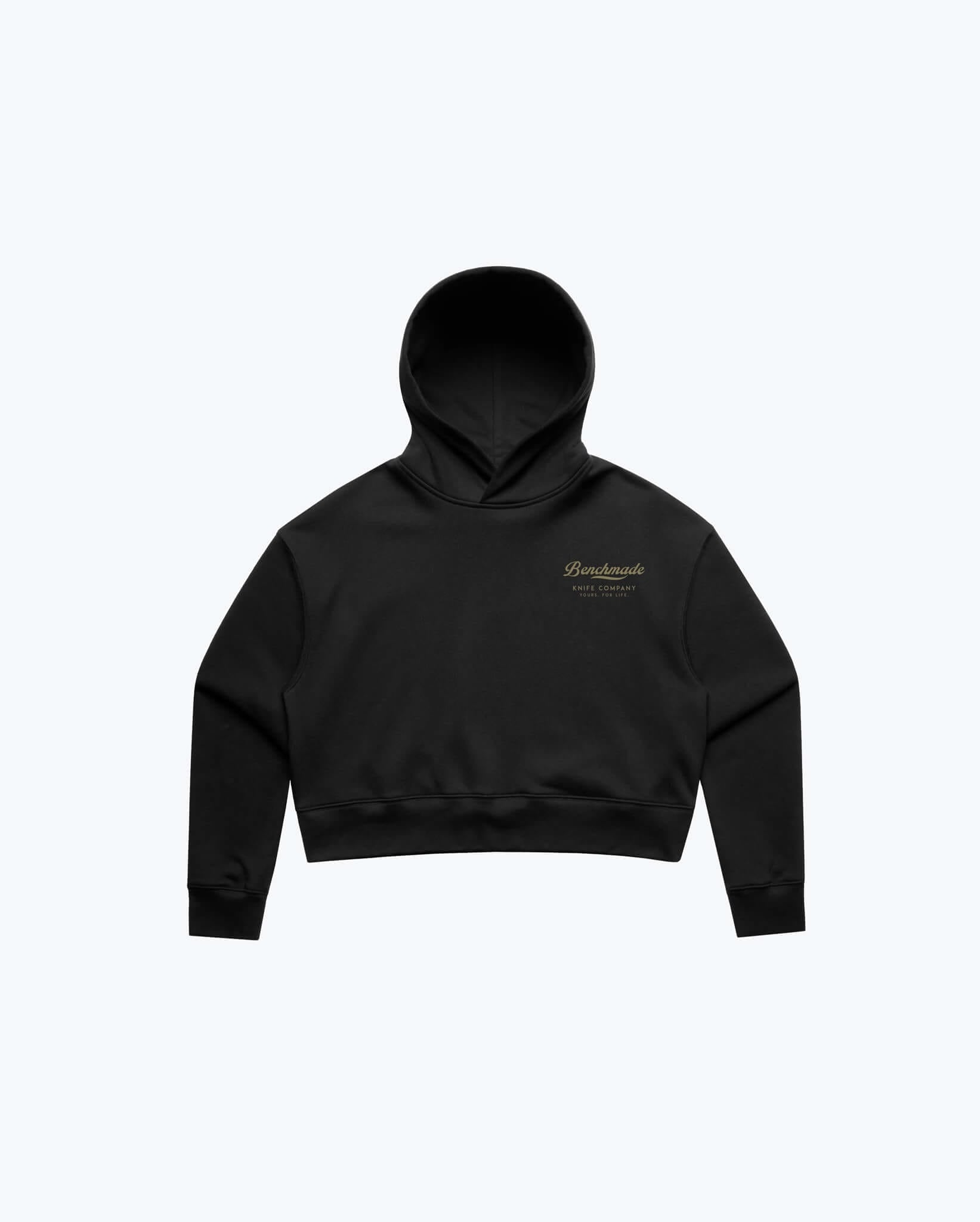 benchmade-womens-script-pullover-hoodie-schwarz-damen-kapuzenpullover image 2