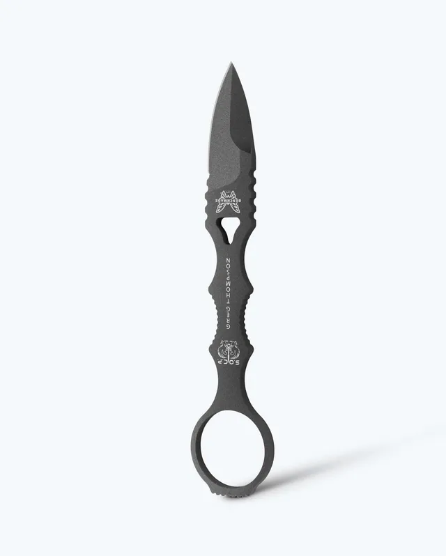 benchmade-mini-socp-177gy-dagger-tungsten-gray-spear-point-fixed-blade image 1