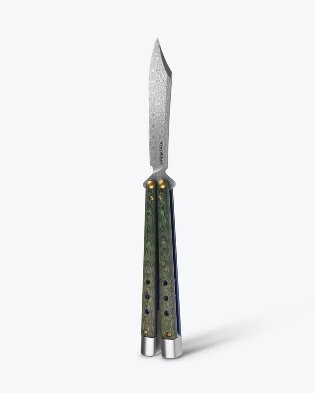 benchmade-necron-99-242-butterflymesser-gold-class-jungle-wear-green image 1