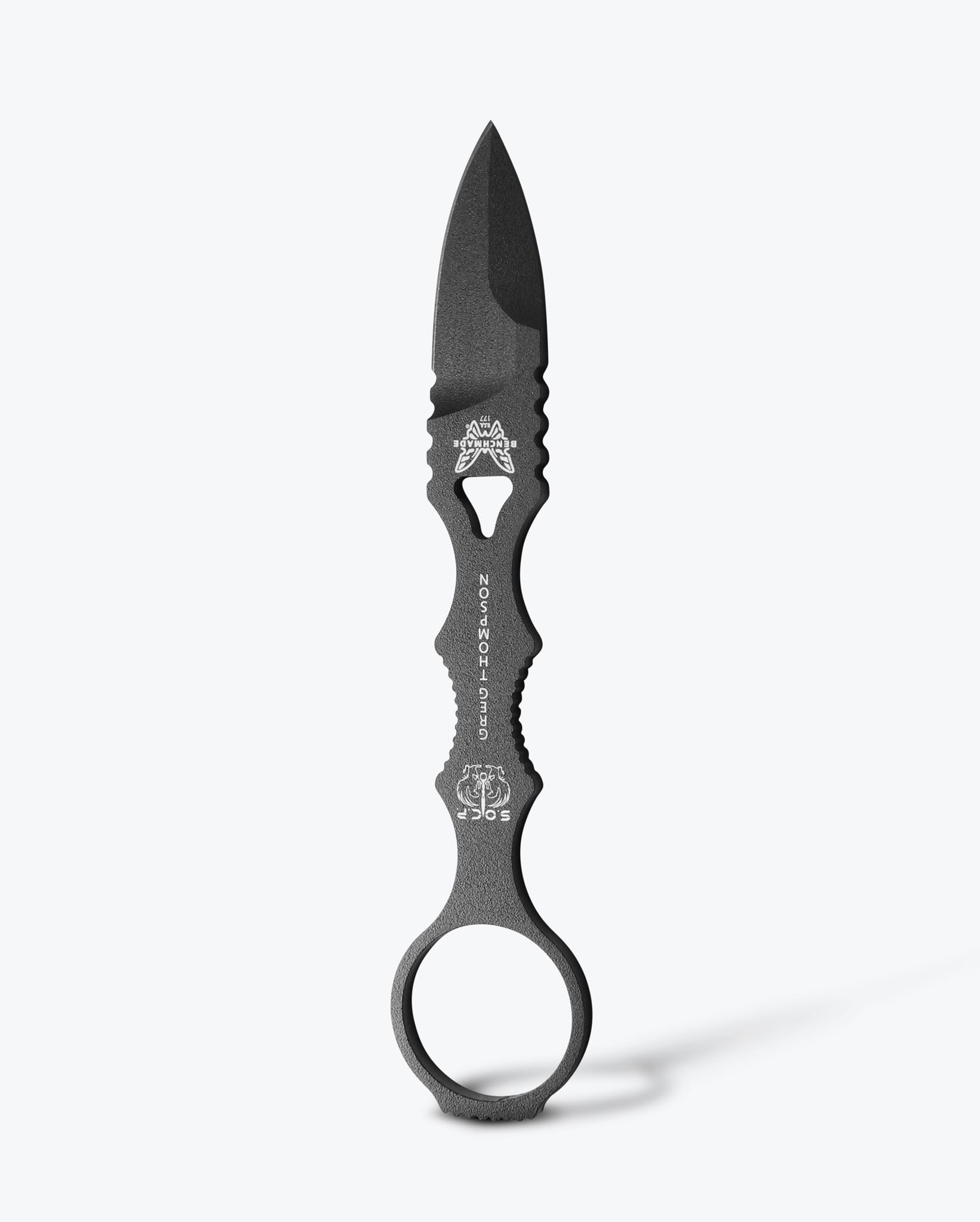 benchmade-177bk-mini-socp-dagger-schwarzes-spear-point-dolchmesser-mit-j-hook-sc image 1