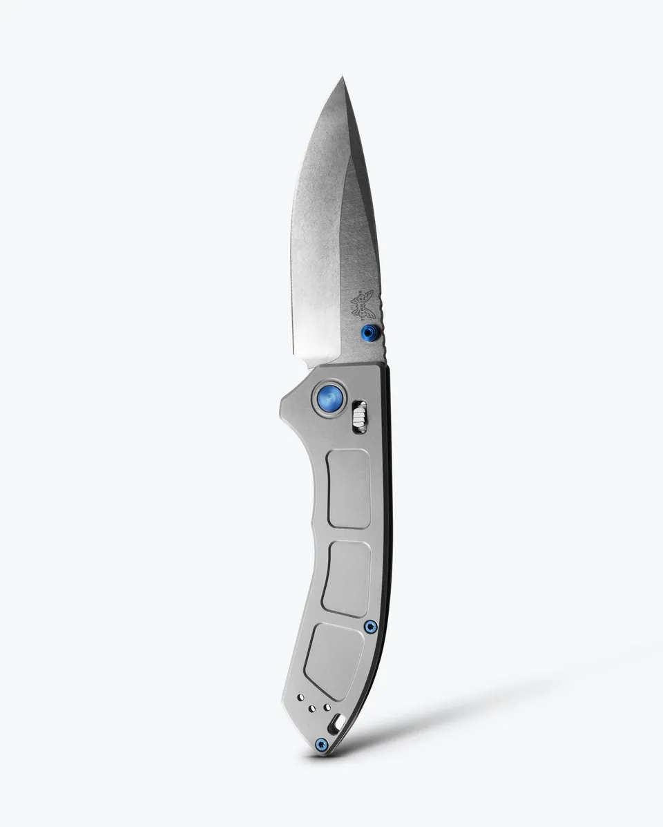 benchmade-narrows-748-klappmesser-gray-titanium-drop-point image 1