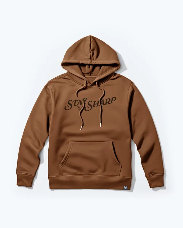 benchmade-stay-sharp-hoodie-kapuzenpullover-saddle-10oz-cotton-poly image 1