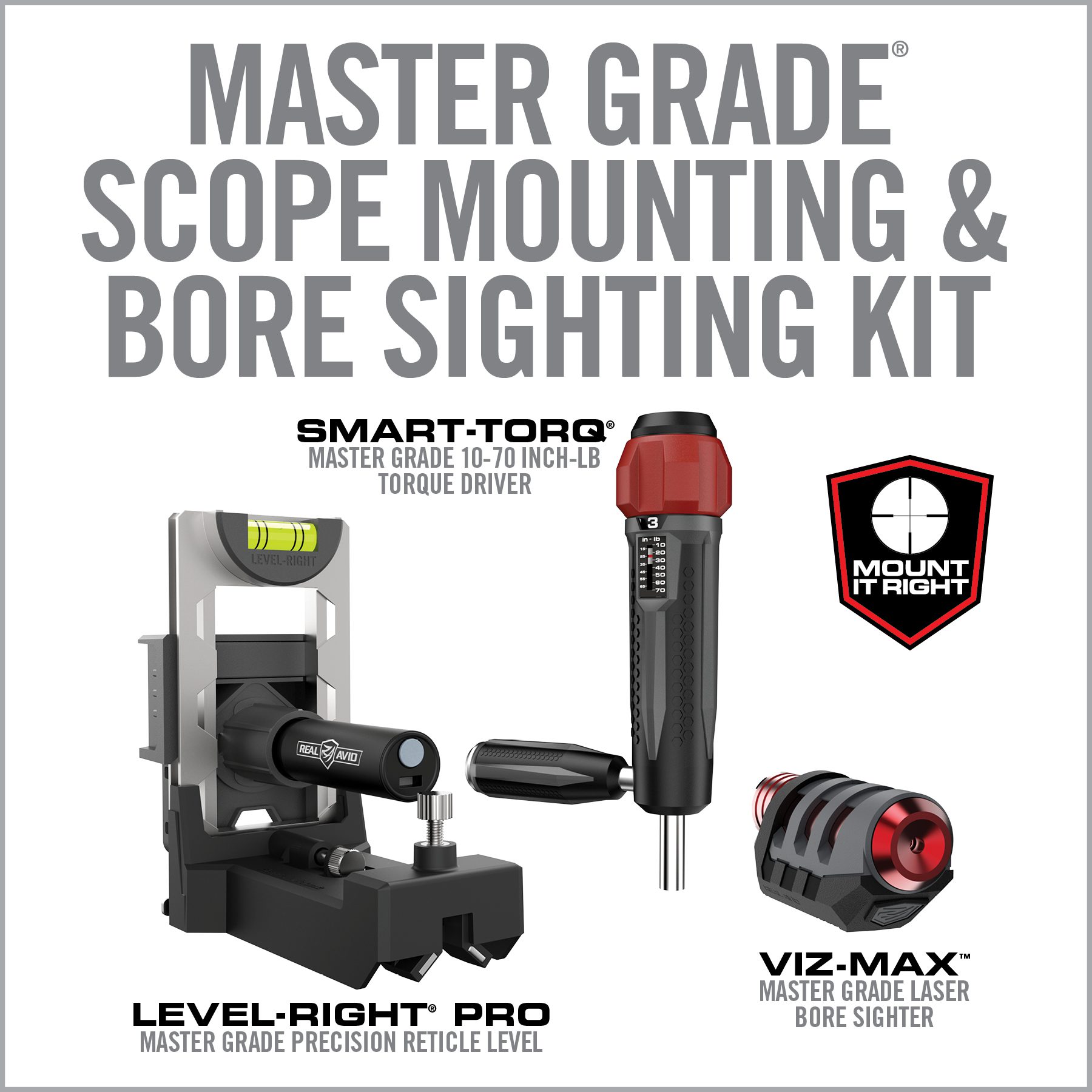 real-avid-master-grade-scope-mounting-bore-sighting-kit-optik-montage-set image 2