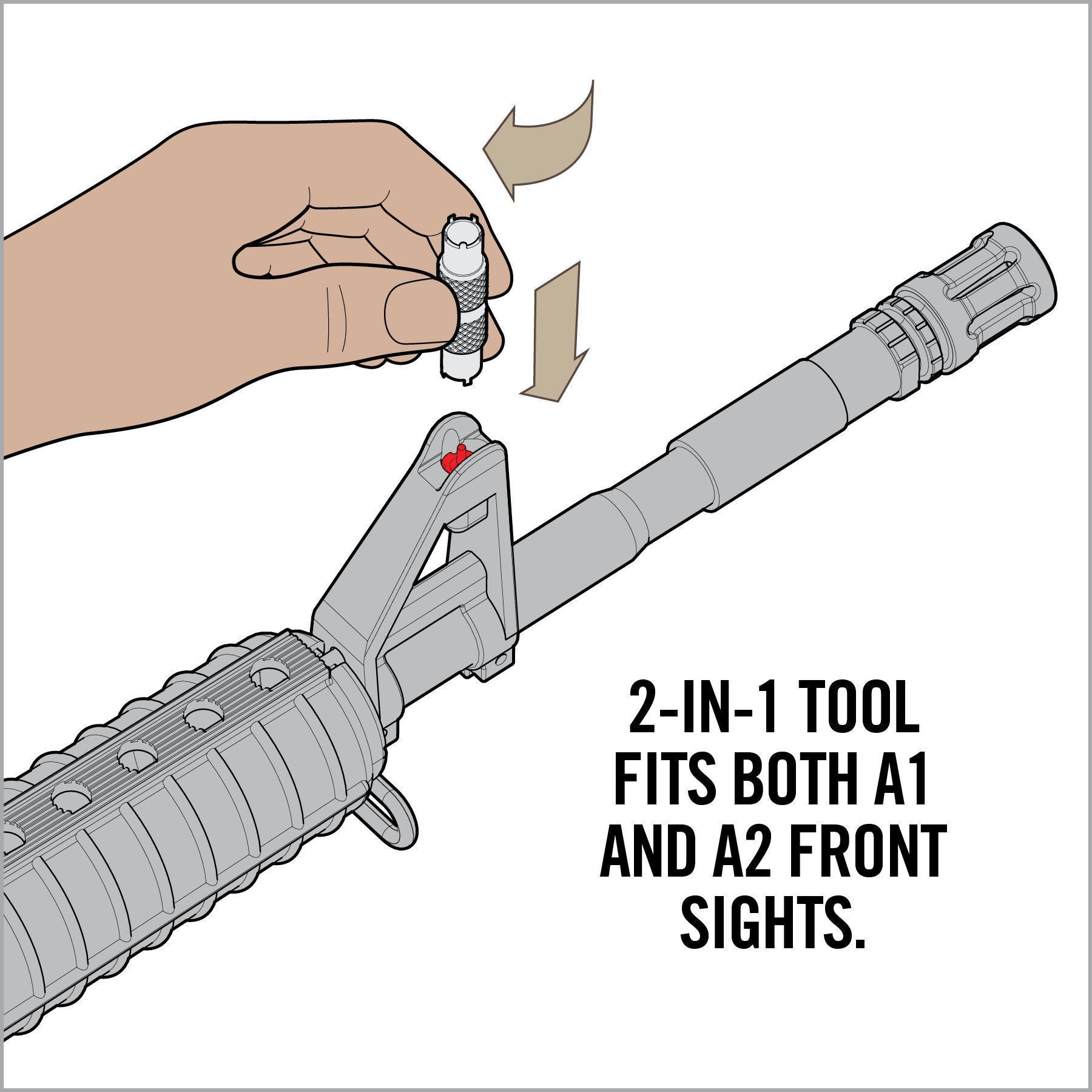 real-avid-ar15-front-sight-adjuster-tool-2-in-1-f-r-a1-und-a2-visier image 6