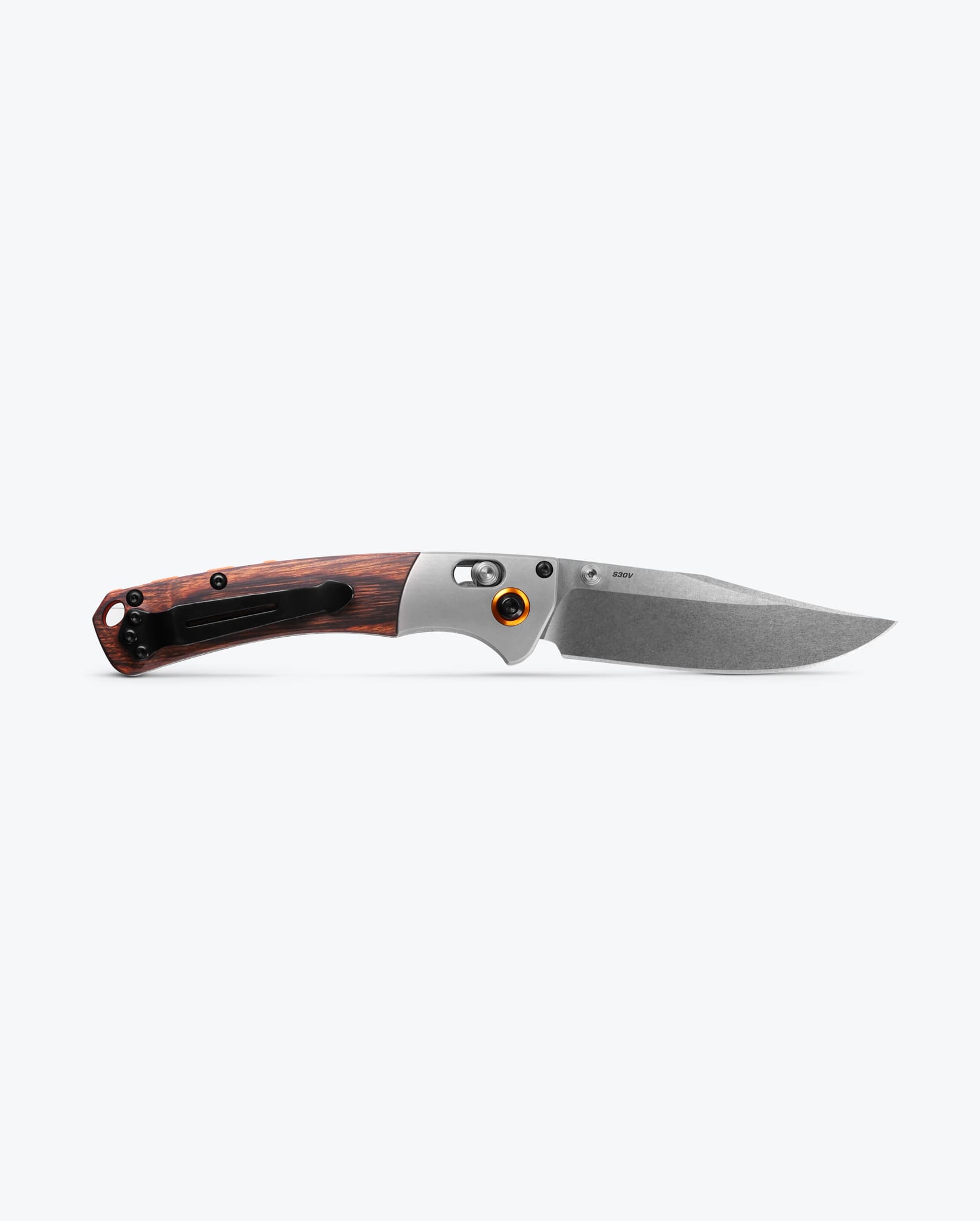 benchmade-mini-crooked-river-15085-2-klappmesser-gray-aluminum-wood-clip-point image 4