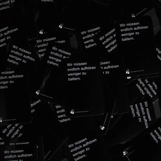 black-trident-cards-against-gun-control-sticker image 1