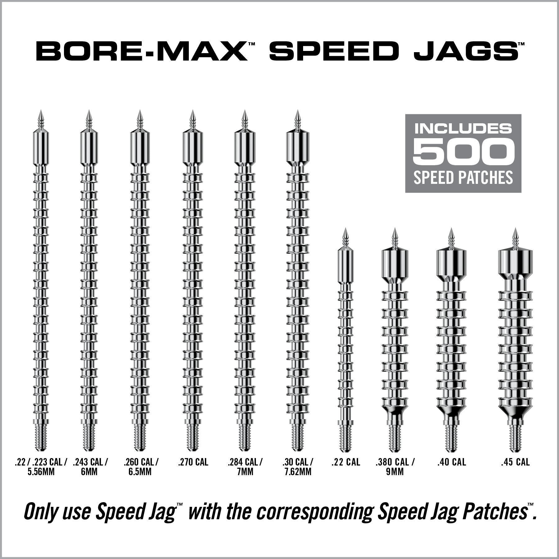 real-avid-bore-max-speed-jags-patches-multi-cal-pack-laufreinigungsset image 3