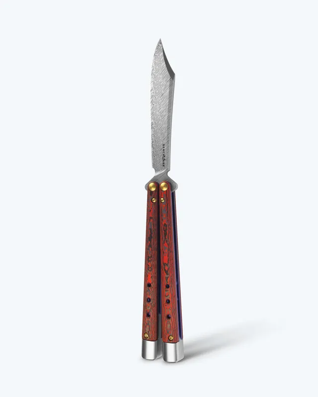 benchmade-necron-99-241-gold-class-bali-song-damasteel-lava-flow-red image 1
