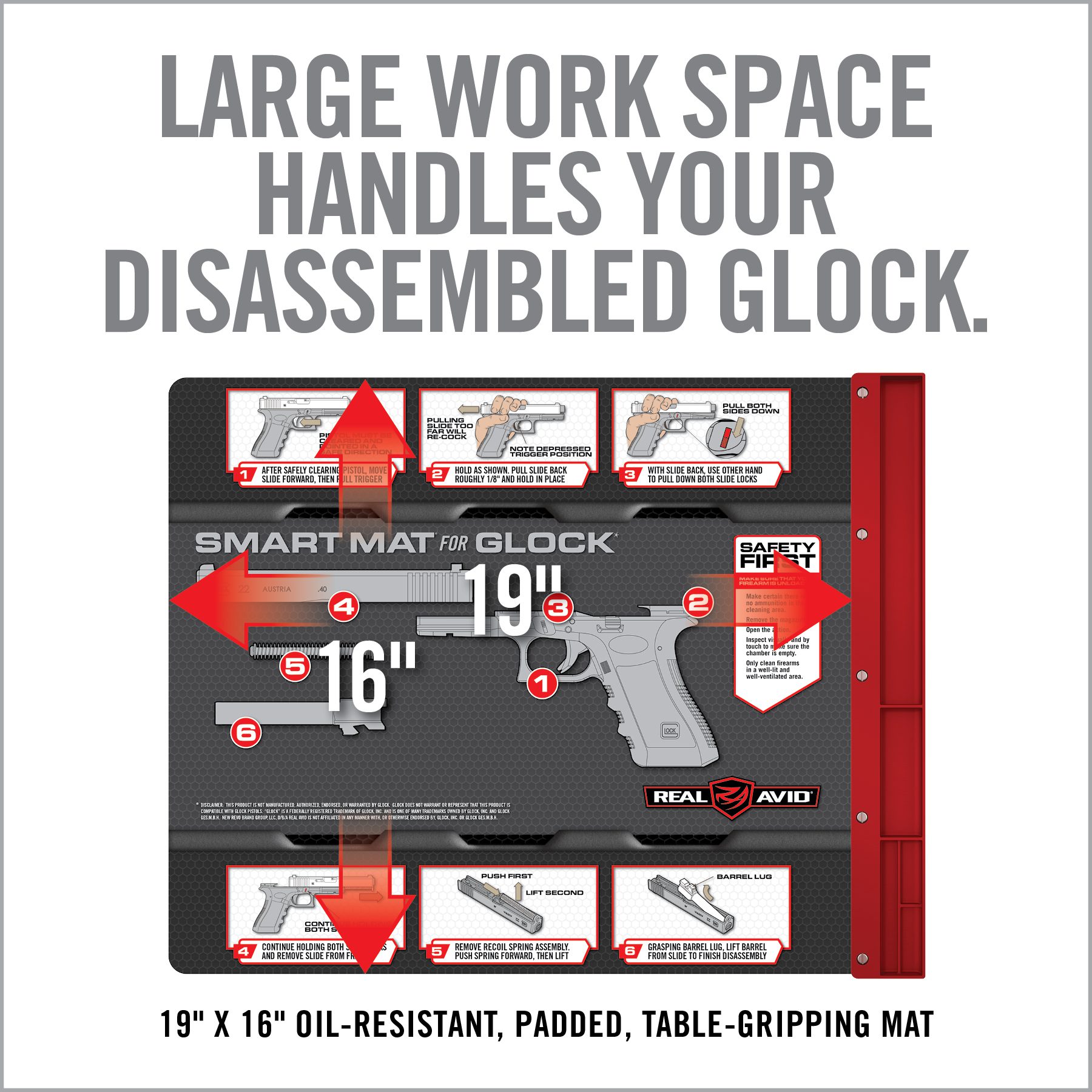 real-avid-smart-mat-for-glock-reinigungsmatte-mit-teile-ablage image 5