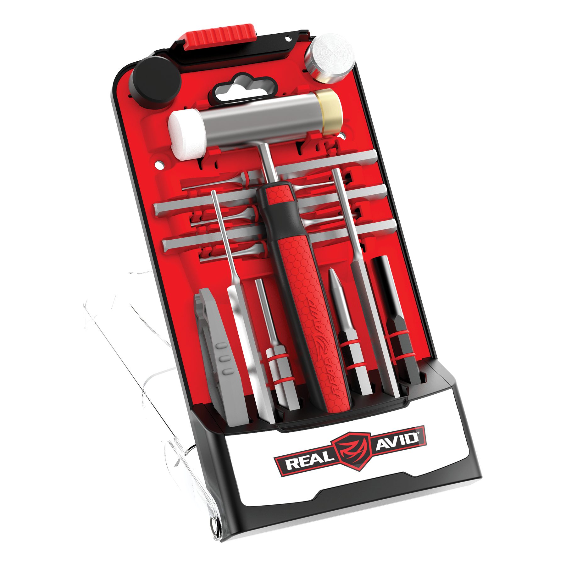 real-avid-accu-punch-hammer-und-ar15-splinttreiber-set-im-st-nder-case image 2