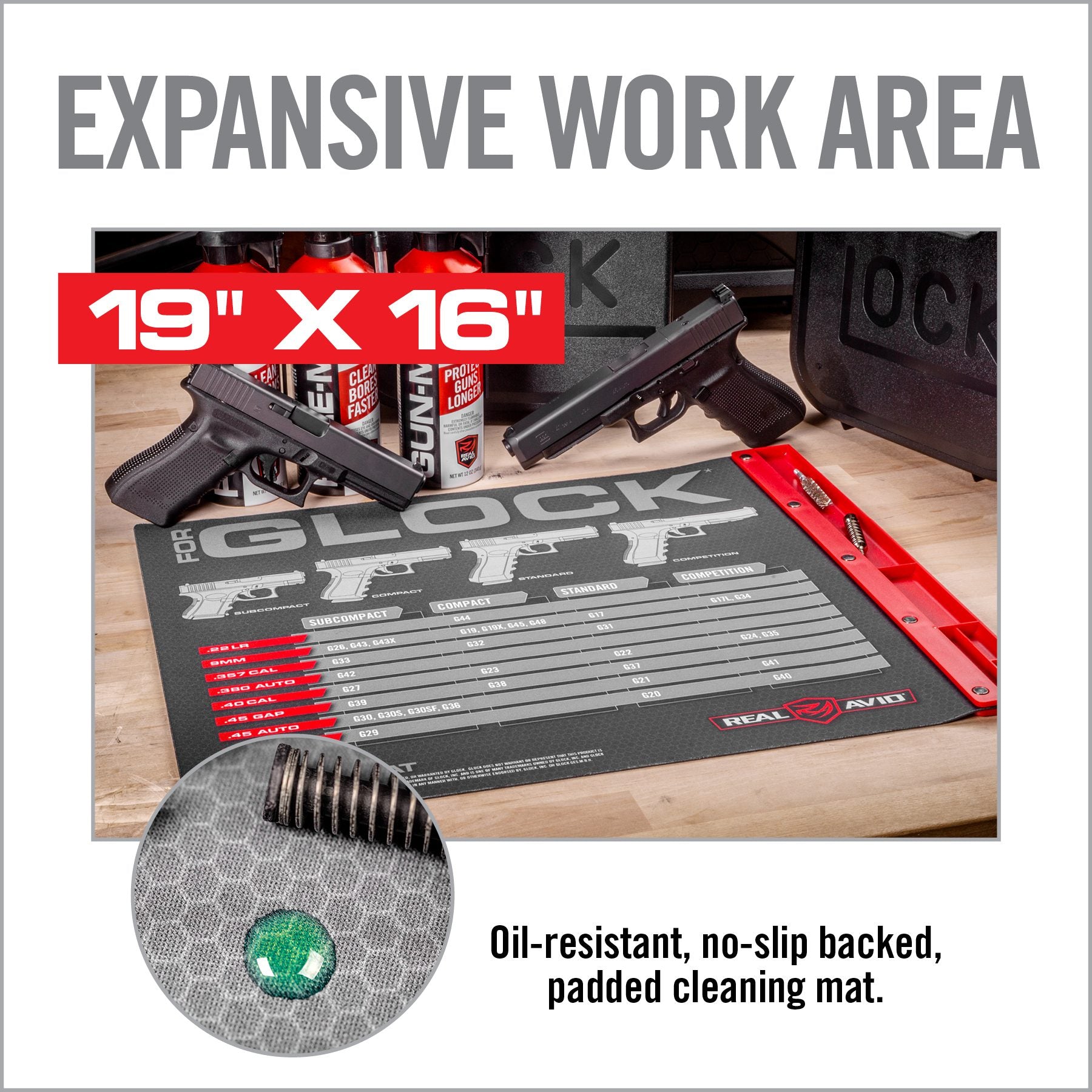 real-avid-smart-mat-f-r-glock-pistolen-reinigungsmatte-19-x-16-zoll image 7