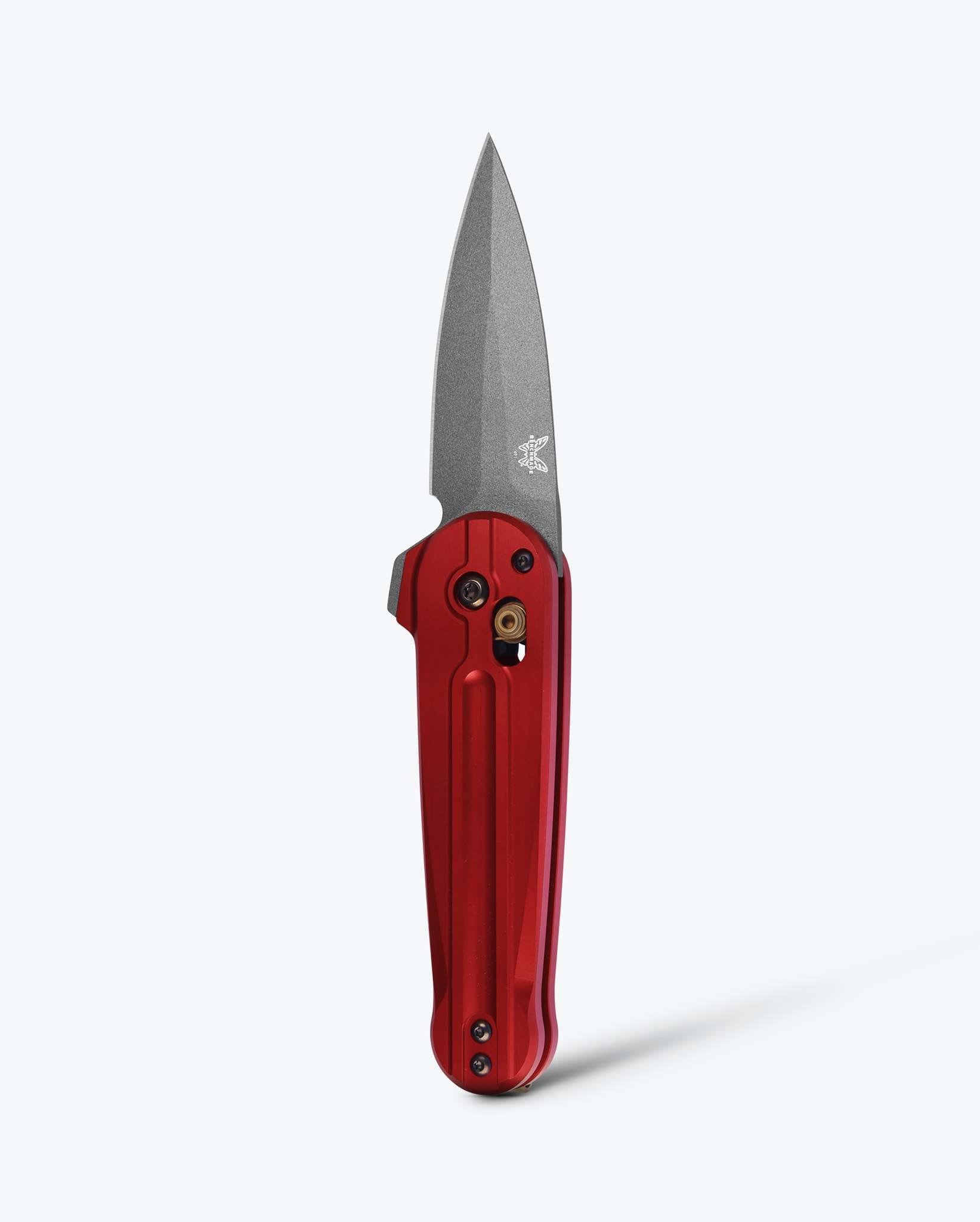 benchmade-lowden-491gy-01-flipper-taschenmesser-phoenix-red-aluminum image 1