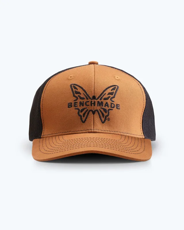 benchmade-classic-trucker-hat-caramel-black-snapback-cap image 1