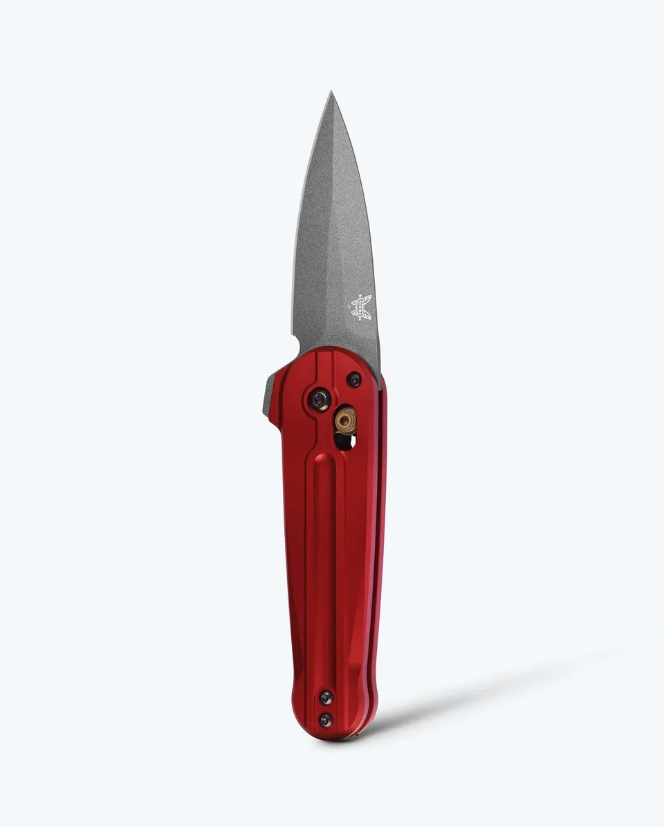 benchmade-lowden-491gy-01-flipper-taschenmesser-phoenix-red-aluminum image 1
