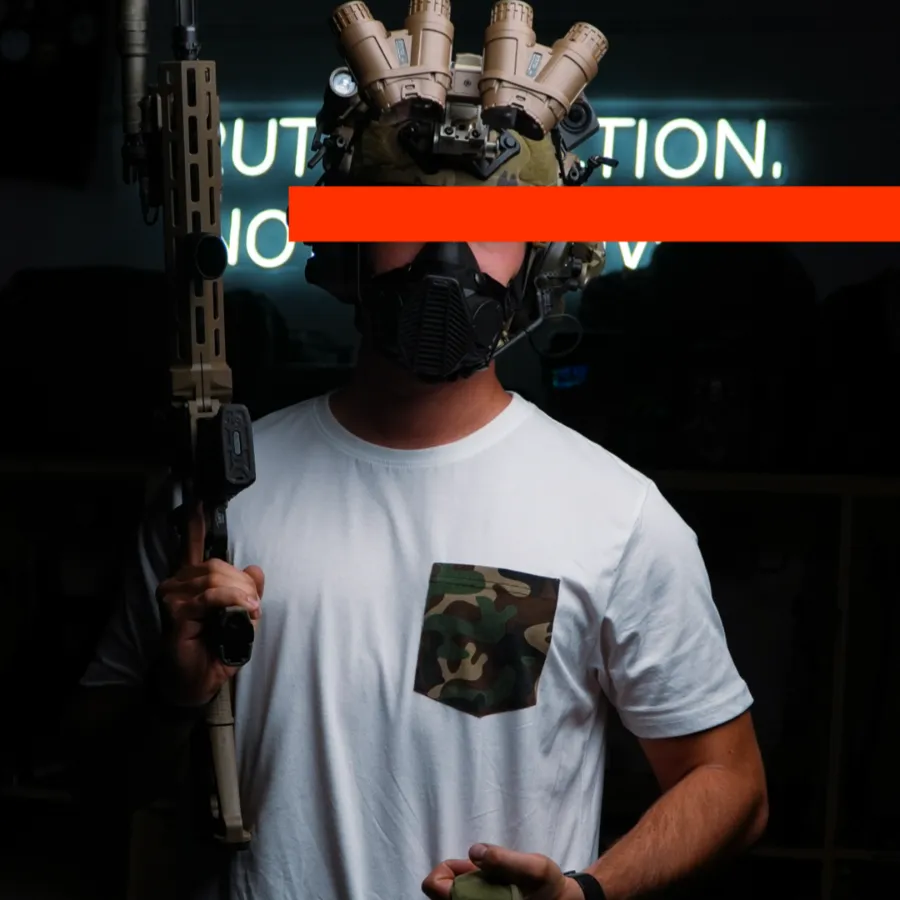 black-trident-bdu-shirt-woodland-camo image 1
