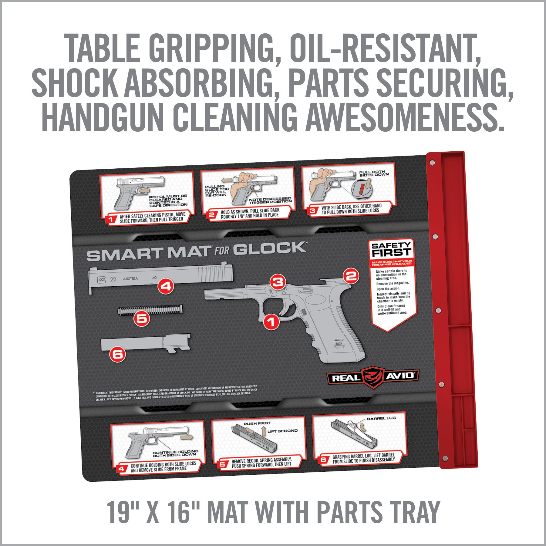real-avid-smart-mat-for-glock-reinigungsmatte-mit-teile-ablage image 3