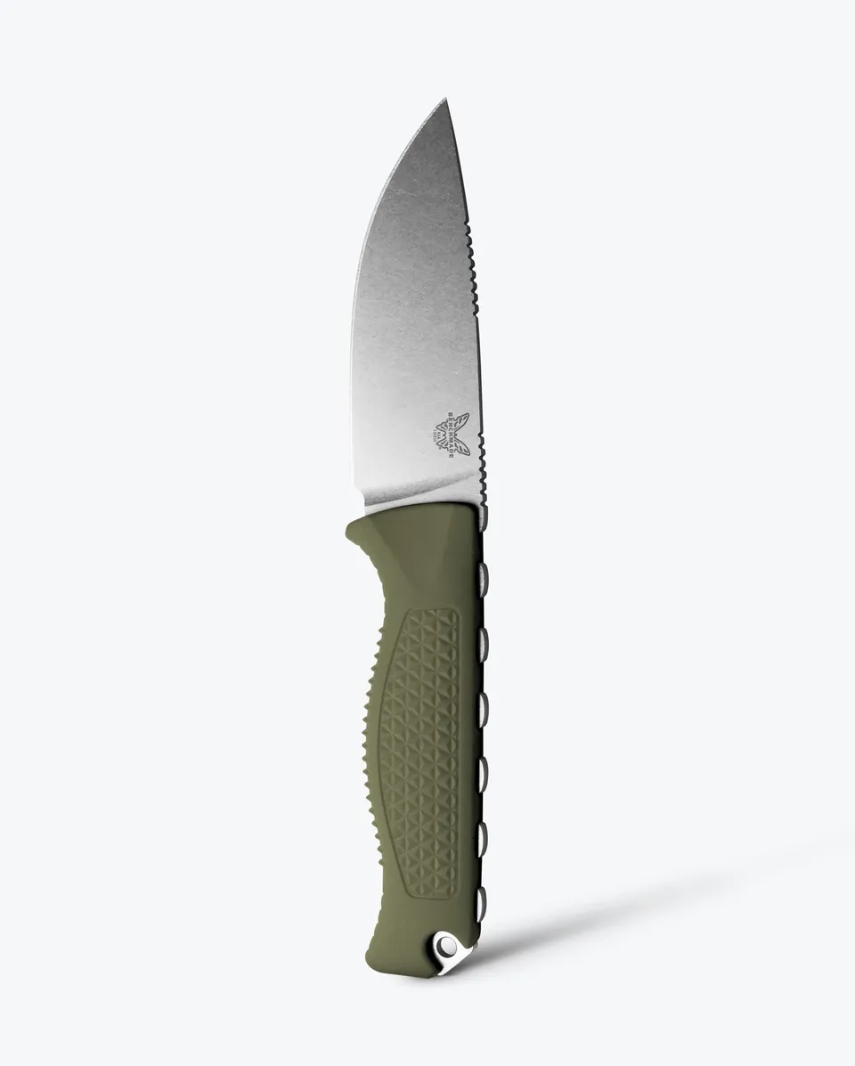 benchmade-steep-country-15006-01-feststehendes-jagdmesser-dark-olive-santoprene- image 1
