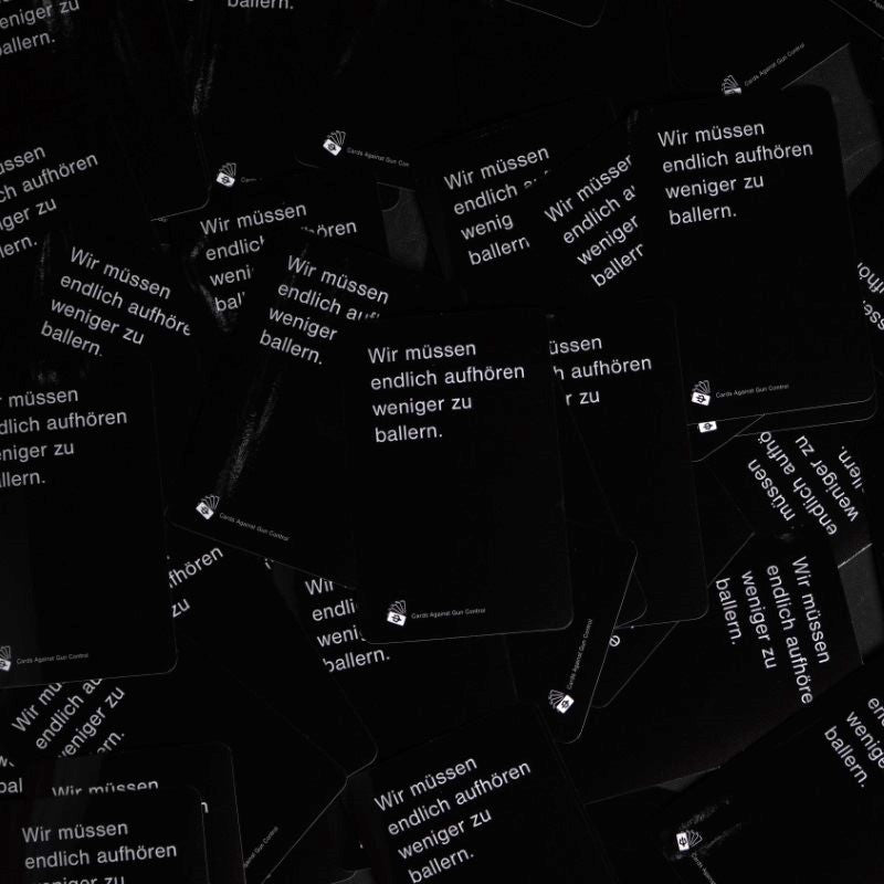 black-trident-cards-against-gun-control-sticker image 1