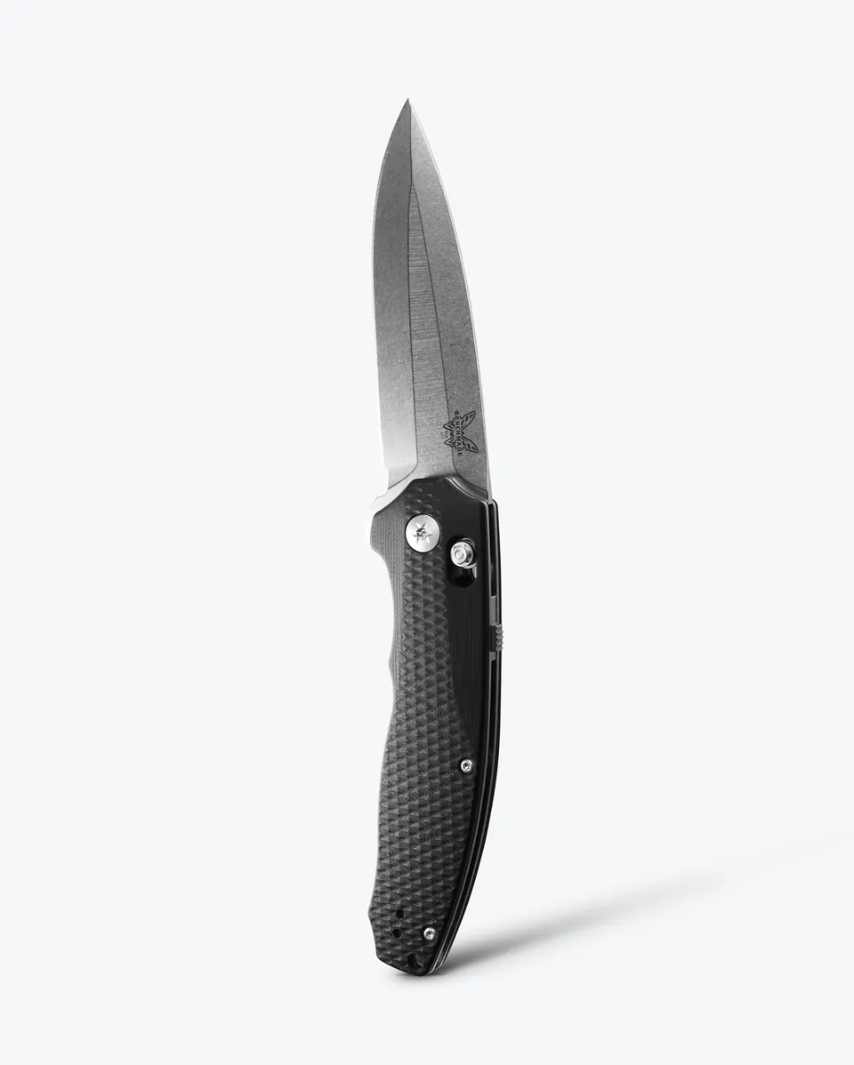 benchmade-vector-495-edc-klappmesser-spear-point-black-g10 image 1