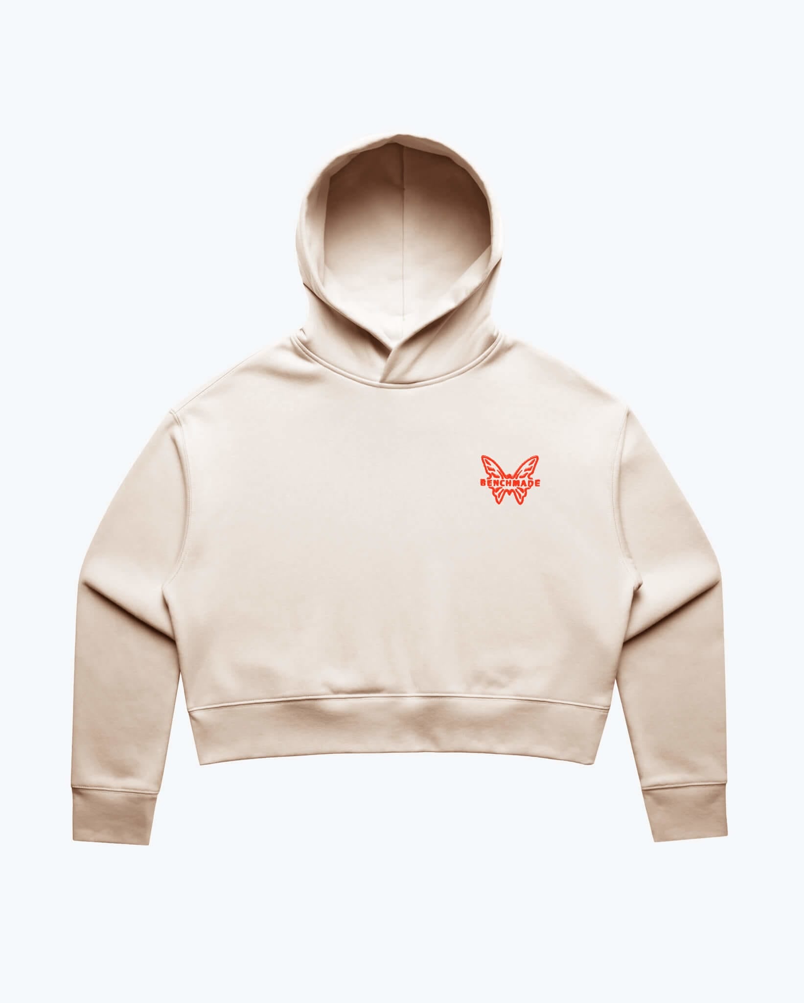 benchmade-logo-pullover-hoodie-damen-creme-hunter-orange-8-5oz image 1