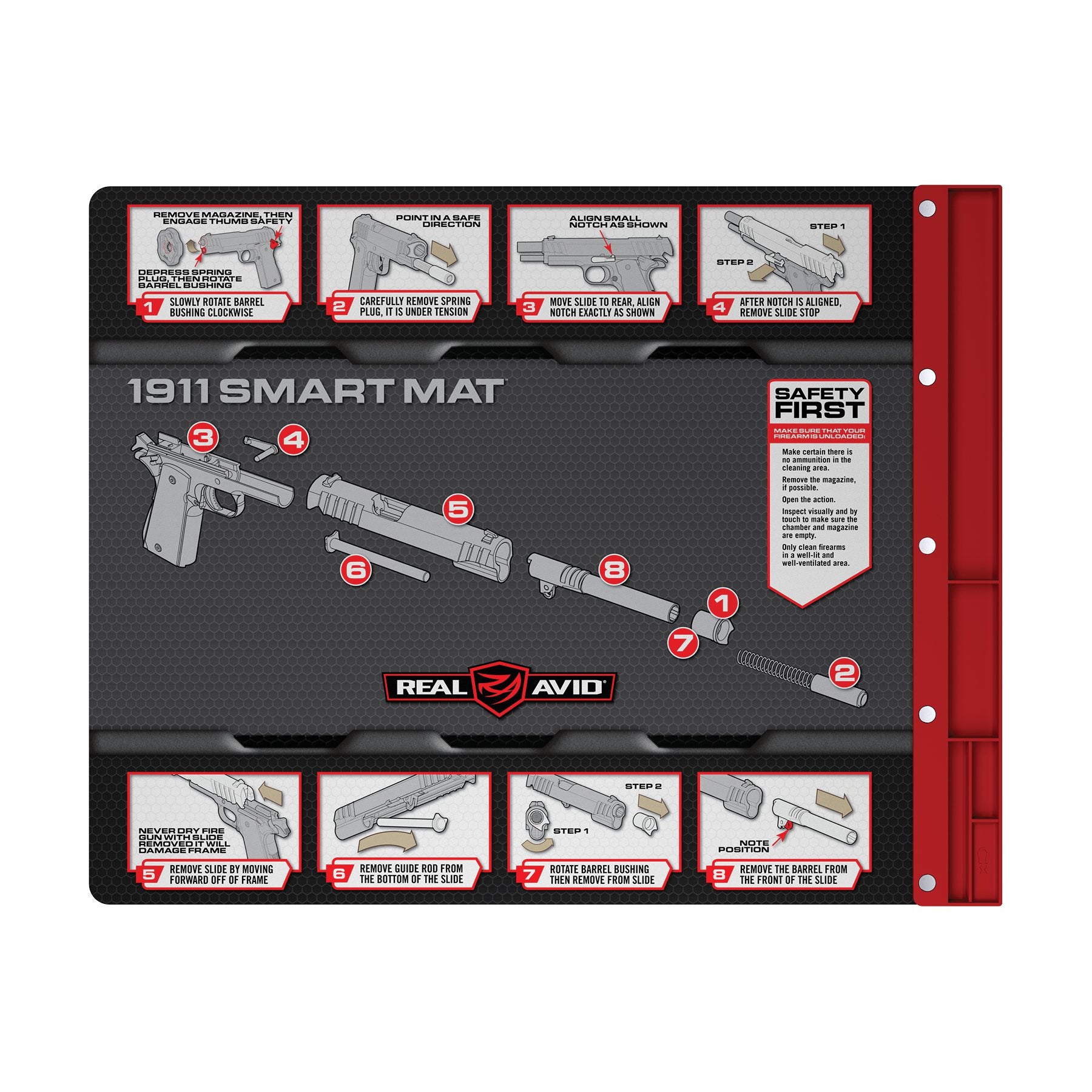 real-avid-smart-mat-1911-waffen-reinigungsmatte-mit-teileauffang image 1