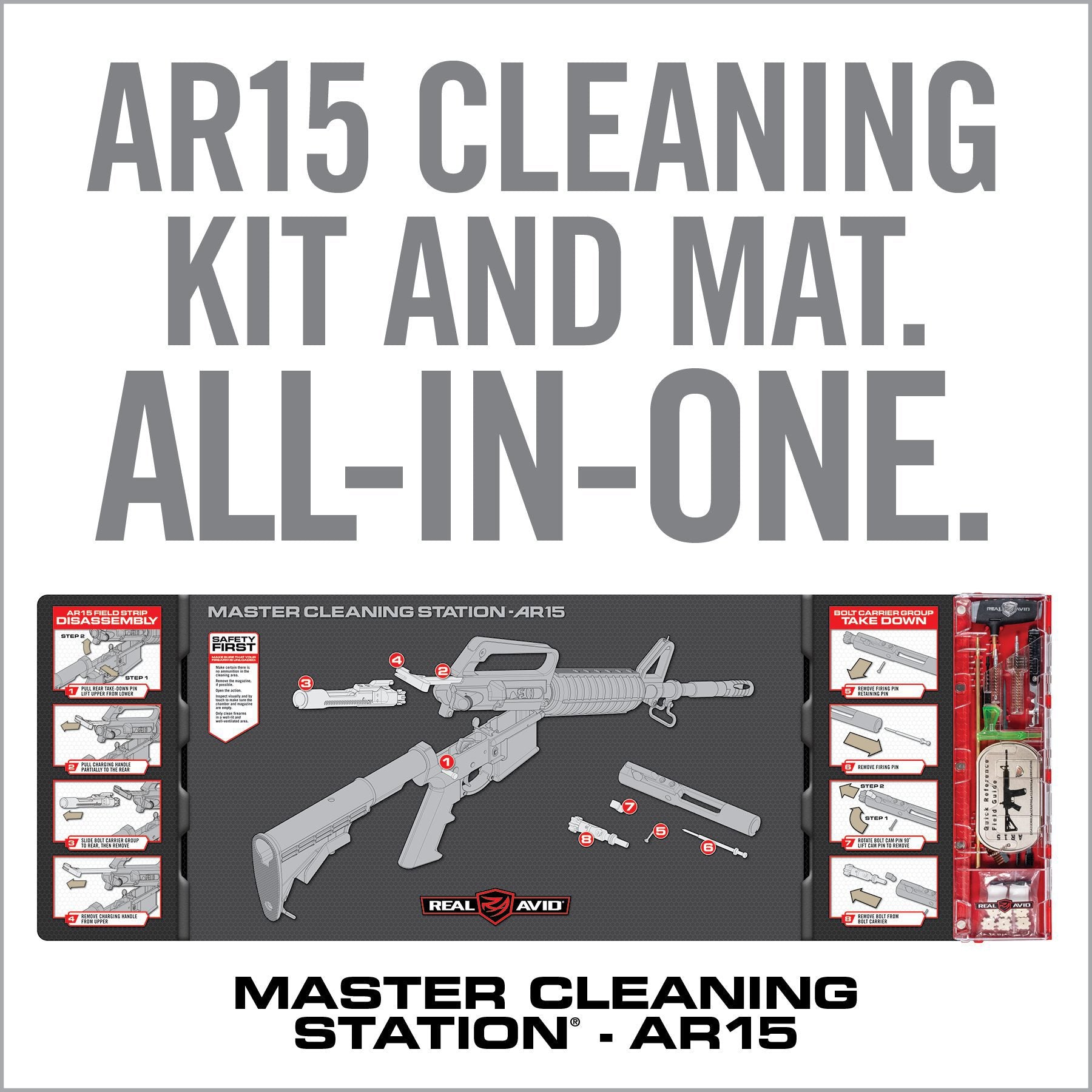 real-avid-master-cleaning-station-ar15-reinigungsstation-mit-matte-und-werkzeugk image 2