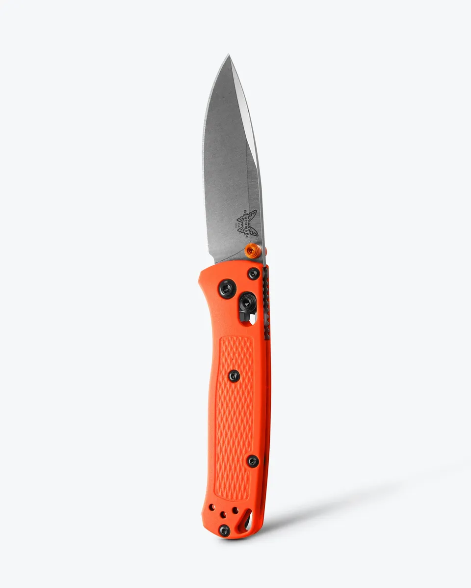 benchmade-mini-bugout-533-klappmesser-orange-grivory-drop-point image 1